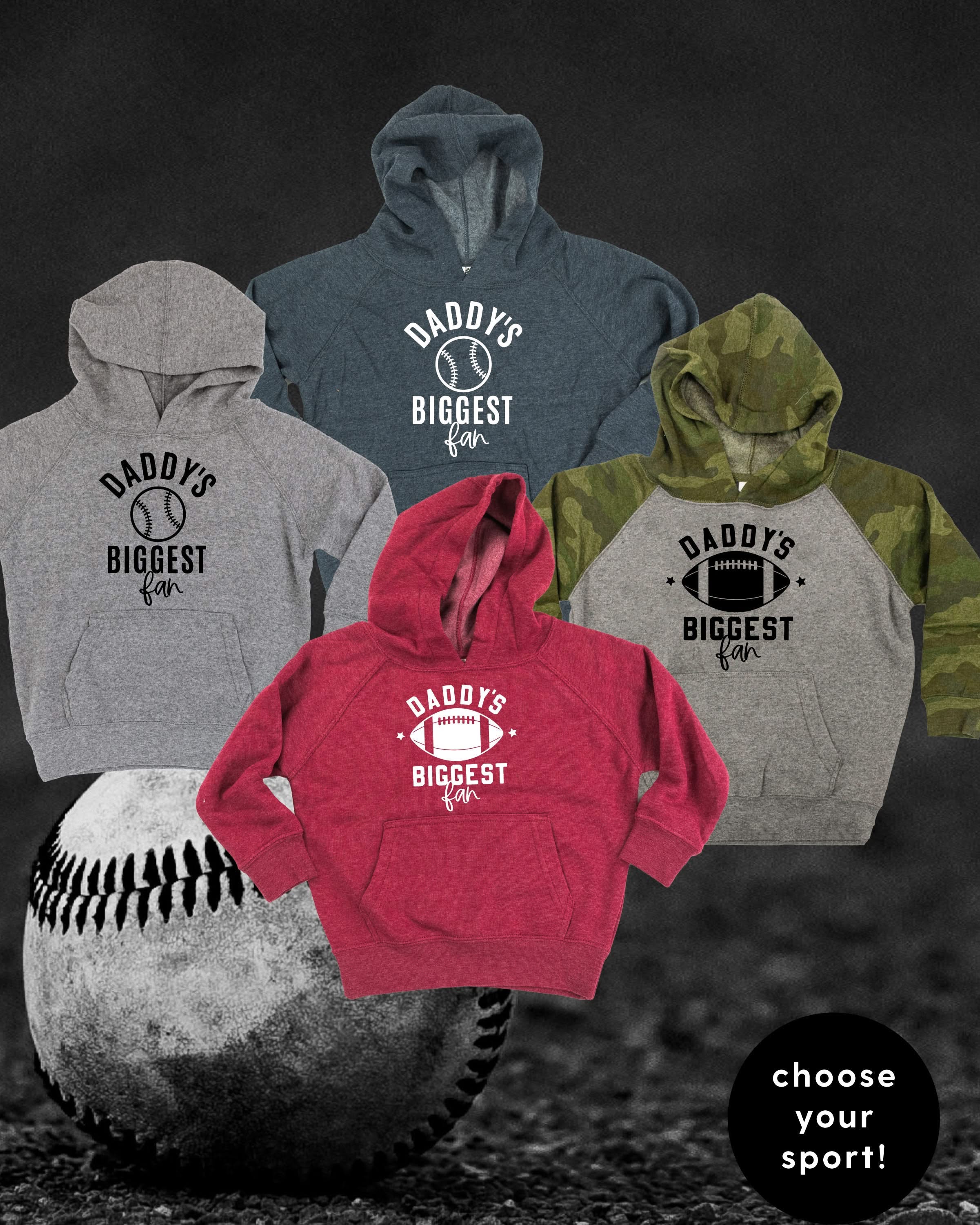 Daddy&amp;#39;s Biggest Fan - (Choose your Sport) - Child Hoodie