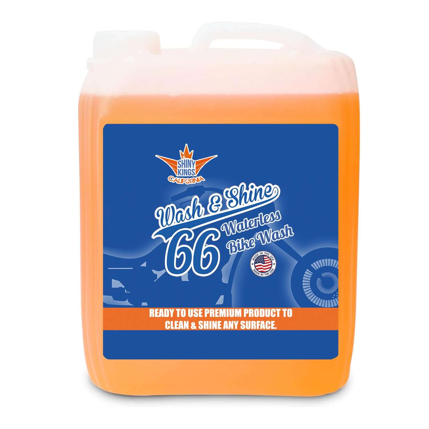 1.32 GAL (169) fl oz Wash&amp;amp;Shine 66 Waterless Motorcycle Cleaner - Orange Scent