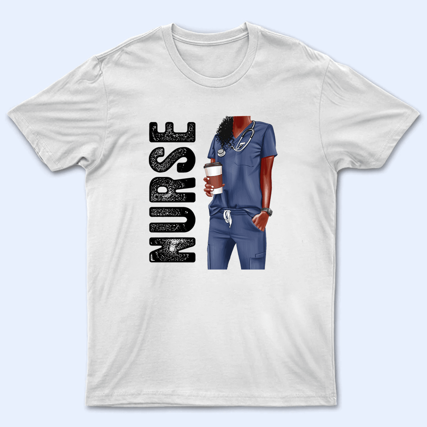 Black Nurse - Personalized Custom T Shirt - Birthday, Loving, Funny Gift for Nurse, CNA, Healthcare, Registered RN