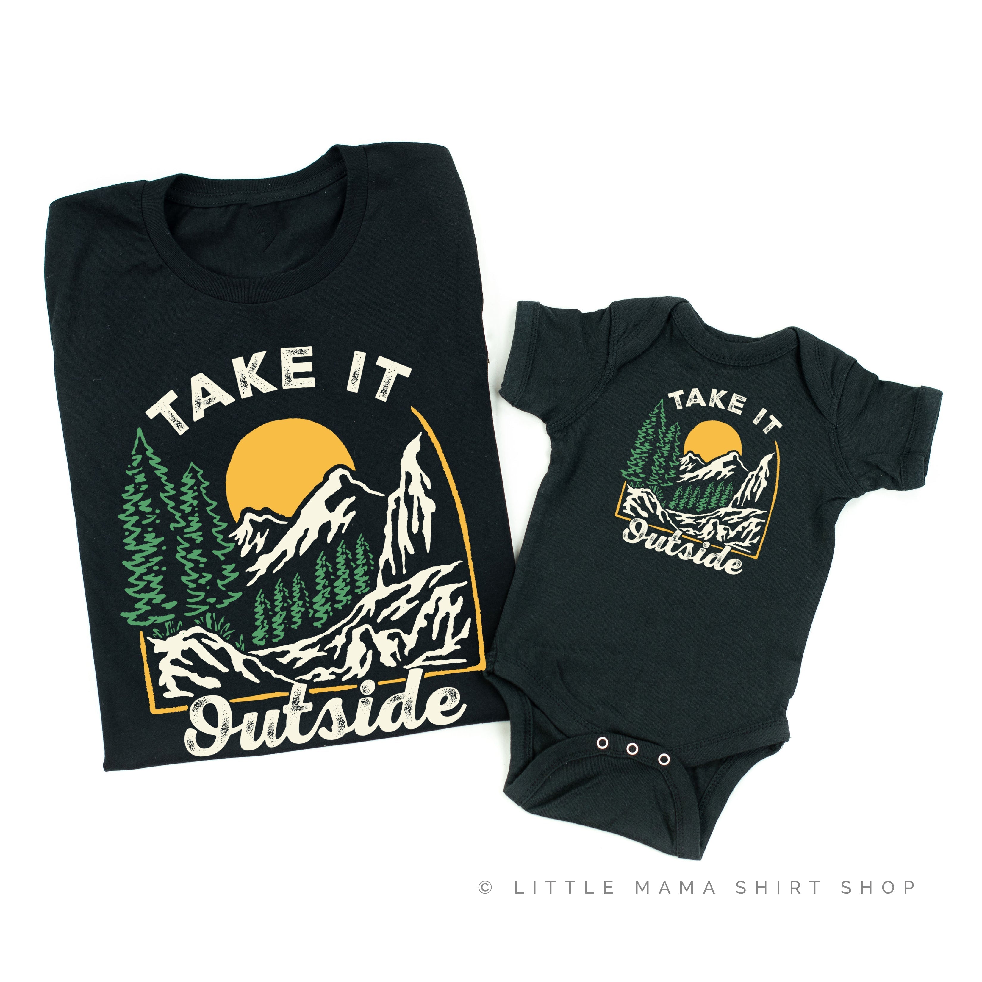 Take It Outside - Set of 2 Black Tees