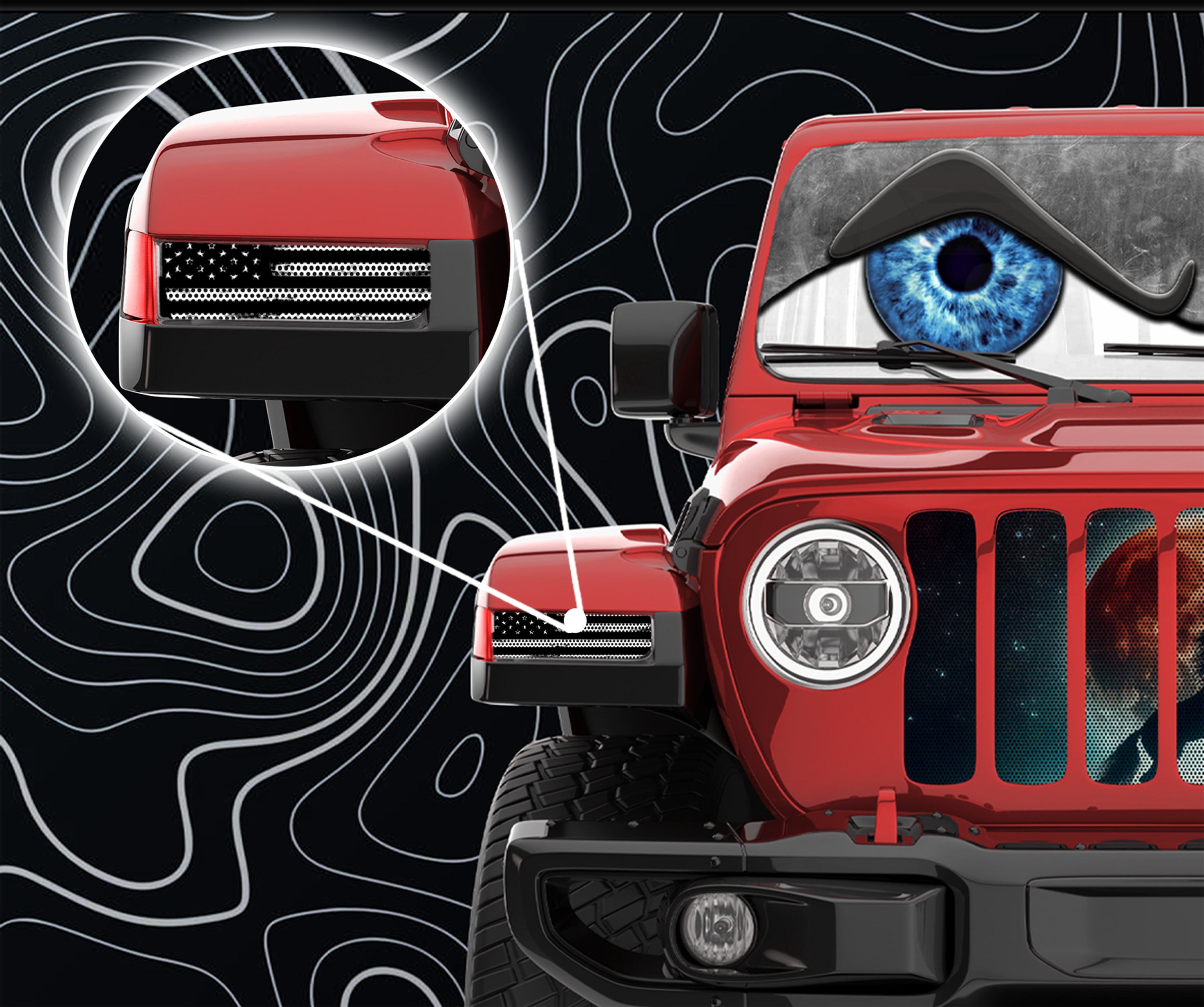 Black and white Flag Turn signal