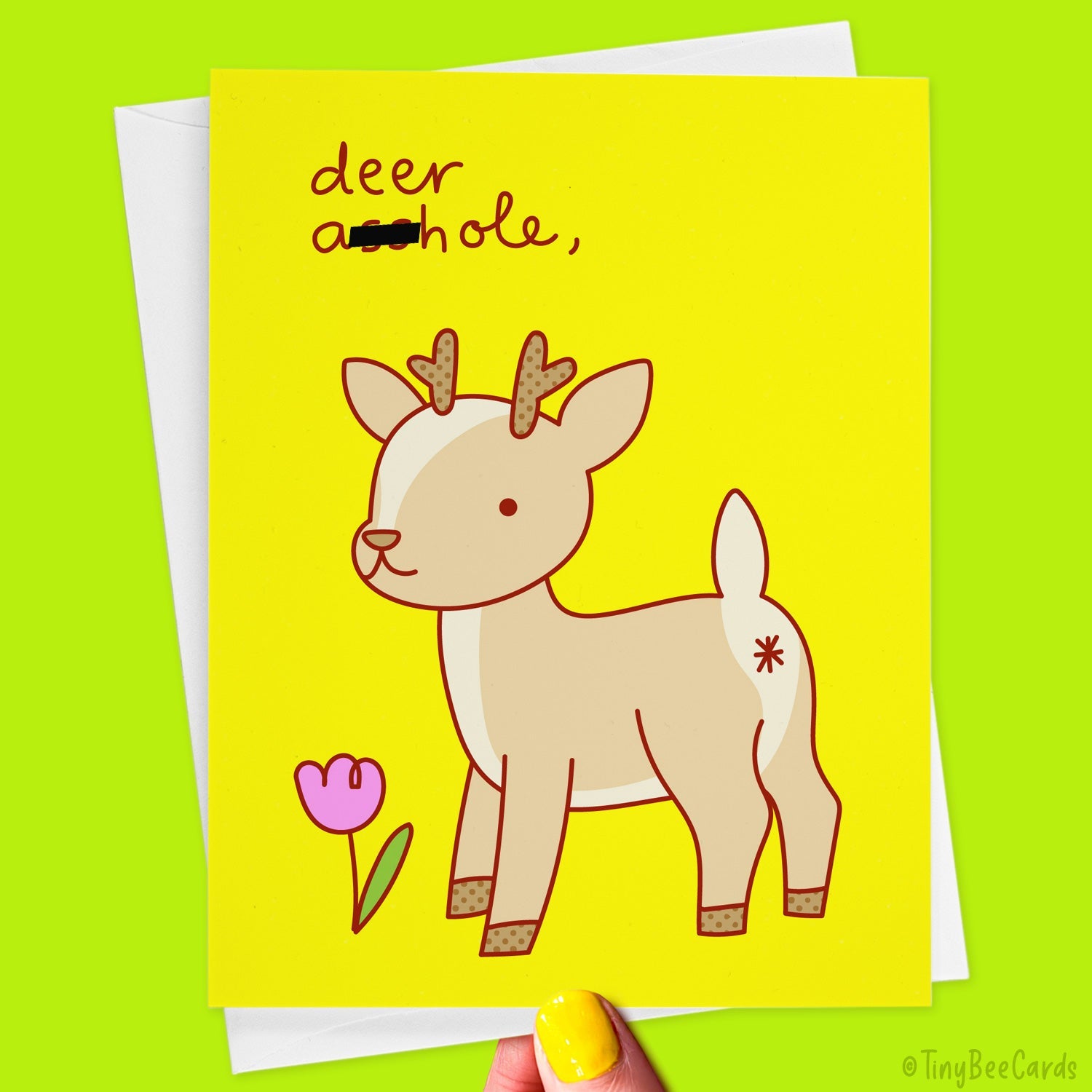 Deer A**hole Rude Greeting Card