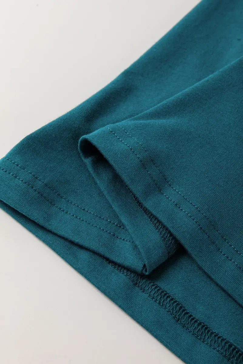 Love Salve Blue Tank Top Women&#39;s Casual Summer Top: Stitch Detail, Solid Color