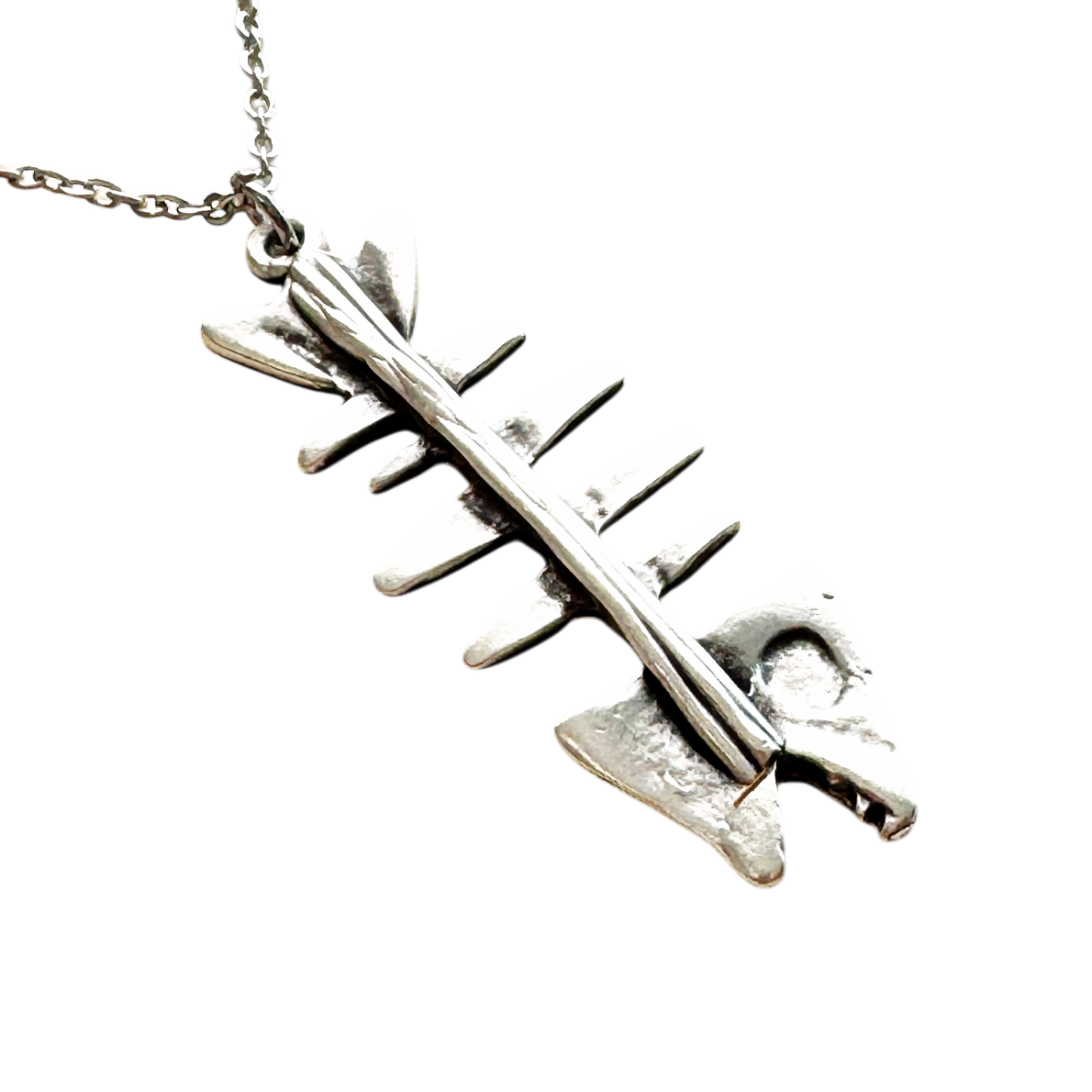 Fish bones necklace