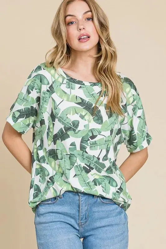 Trendsi Printed Tee Everyday Women&amp;#39;s T-Shirt Lightweight &amp;amp; Comfy