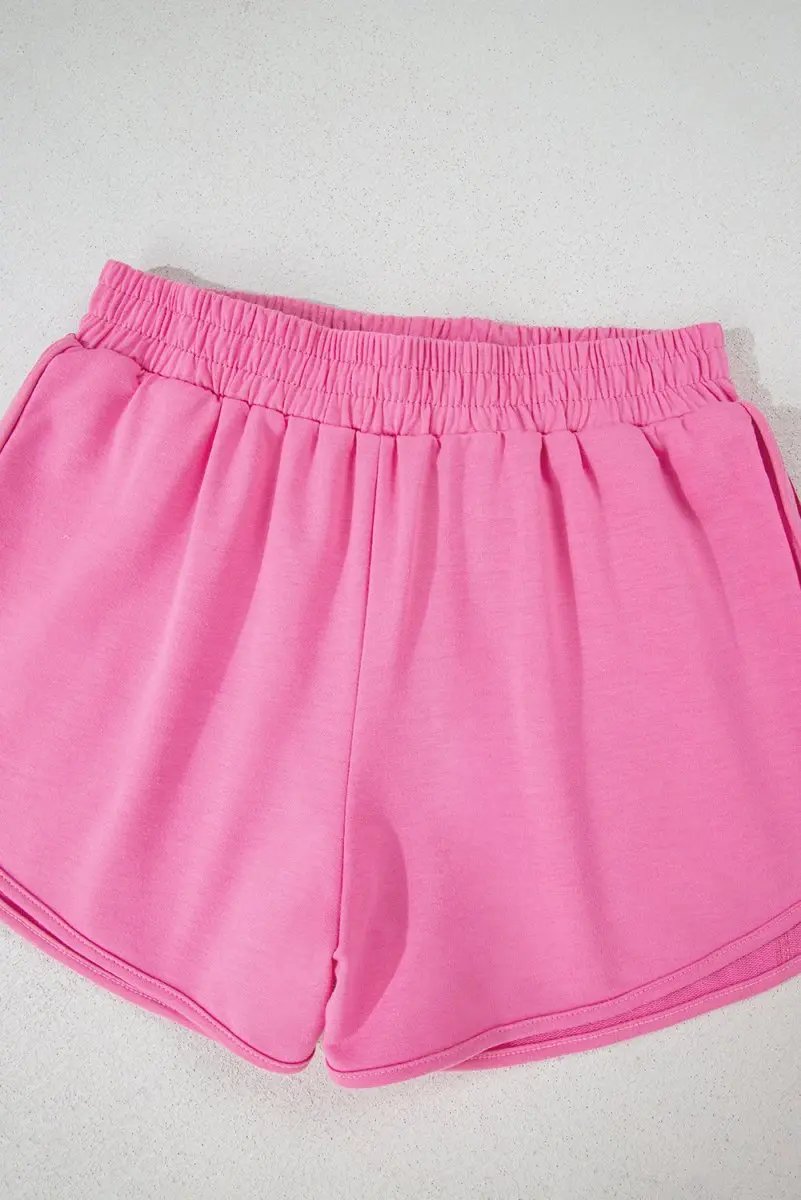 Love Salve Color Block Active Shorts Women&#39;s Daily Wear Shorts Elastic Waist, Summer