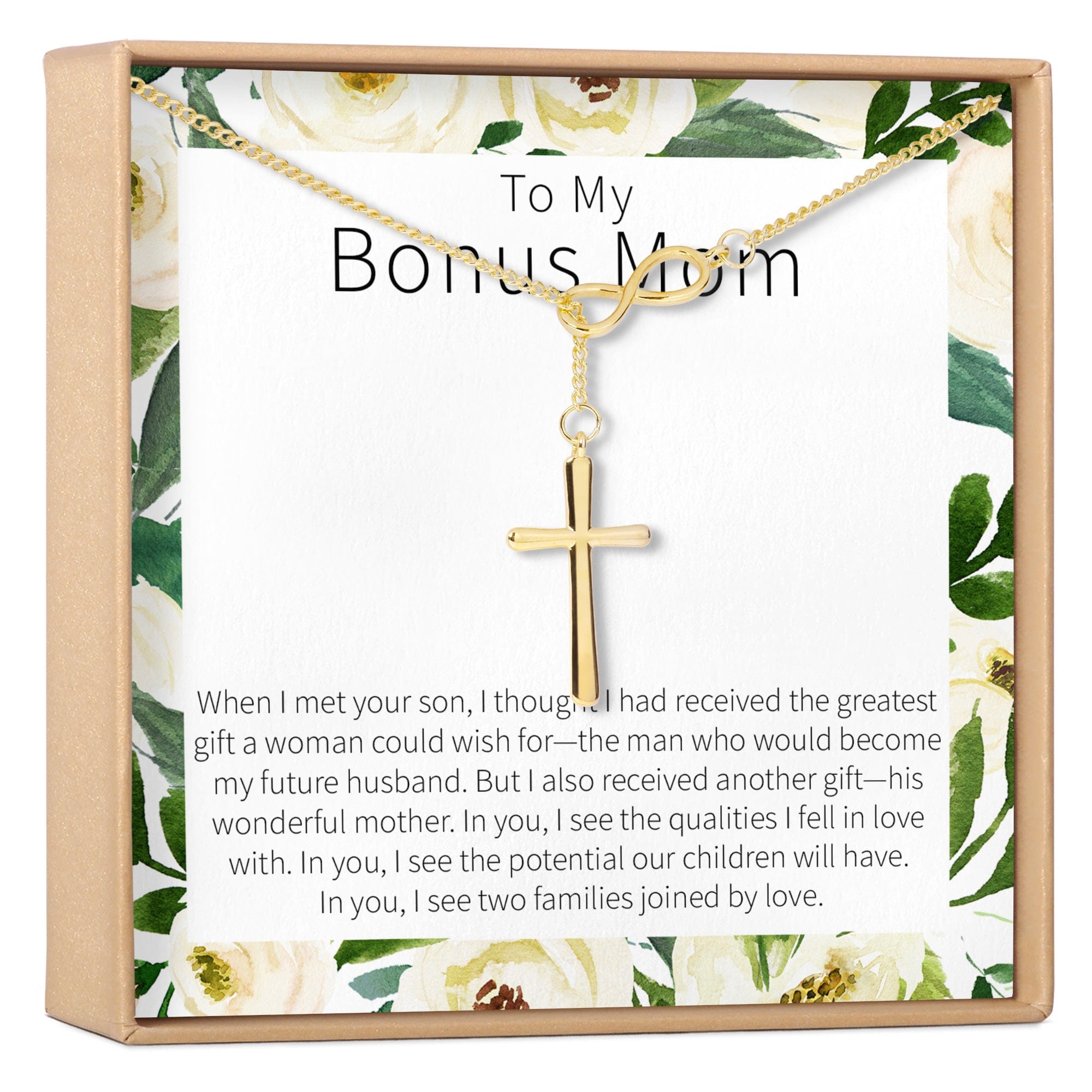 BONUS MOM INFINITY CROSS  NECKLACE