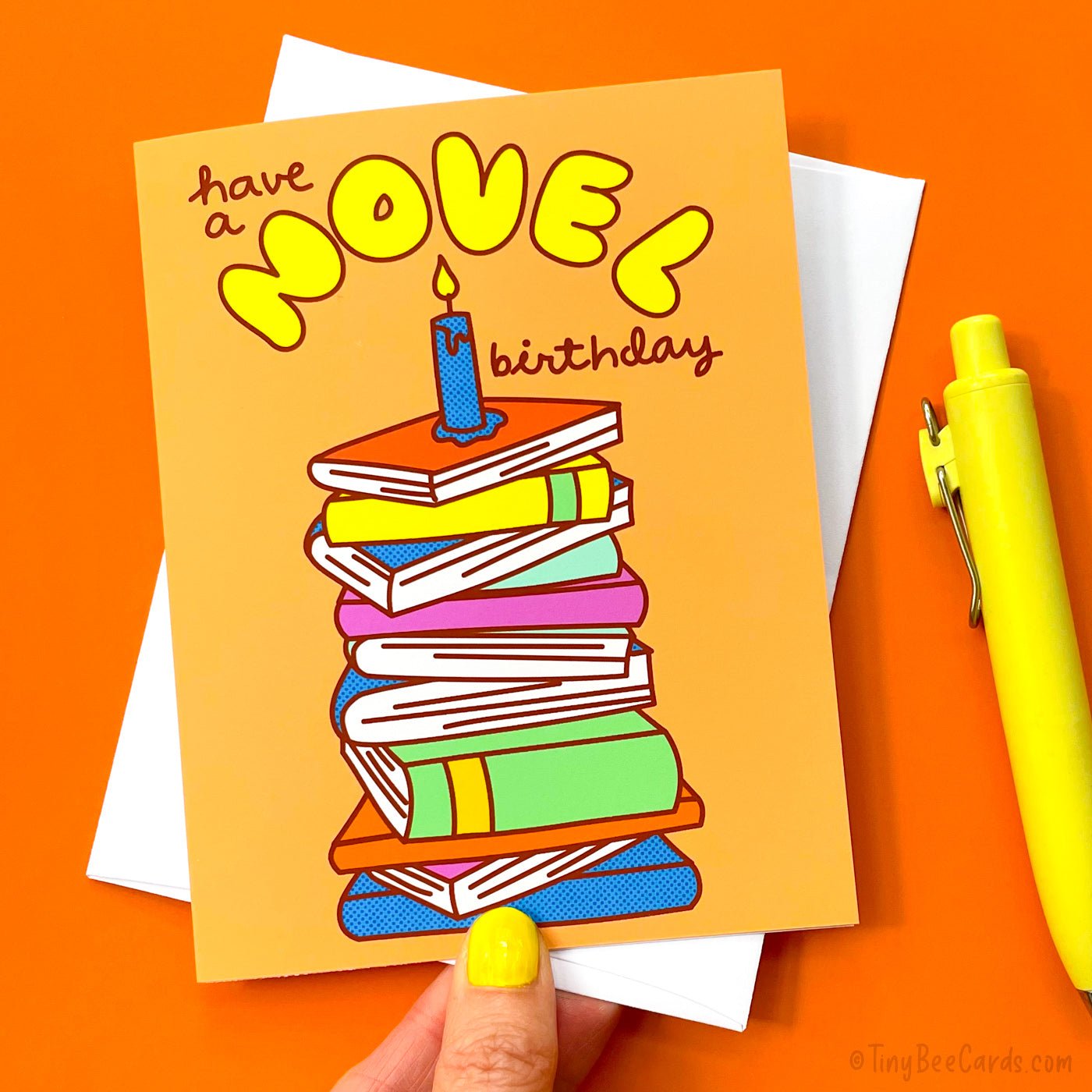 Book Lover Birthday Card &amp;quot;Have a Novel Birthday!&amp;quot;