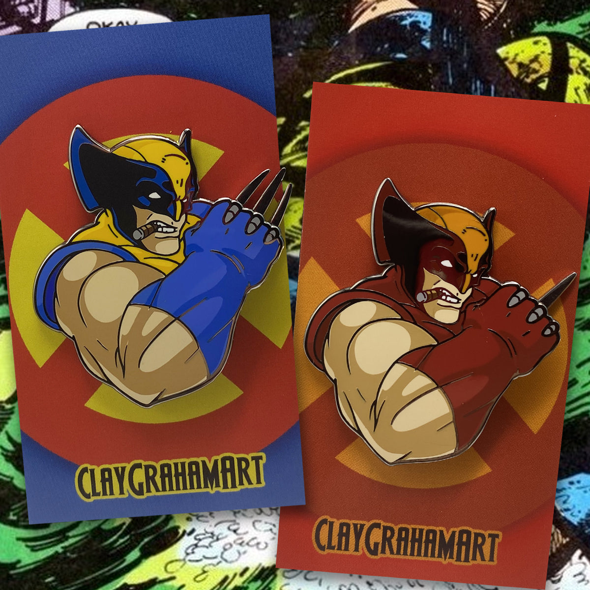 Logan&amp;#39;s Rage 2&amp;quot; hard enamel pin w/ retractable &amp;quot;claw&amp;quot;