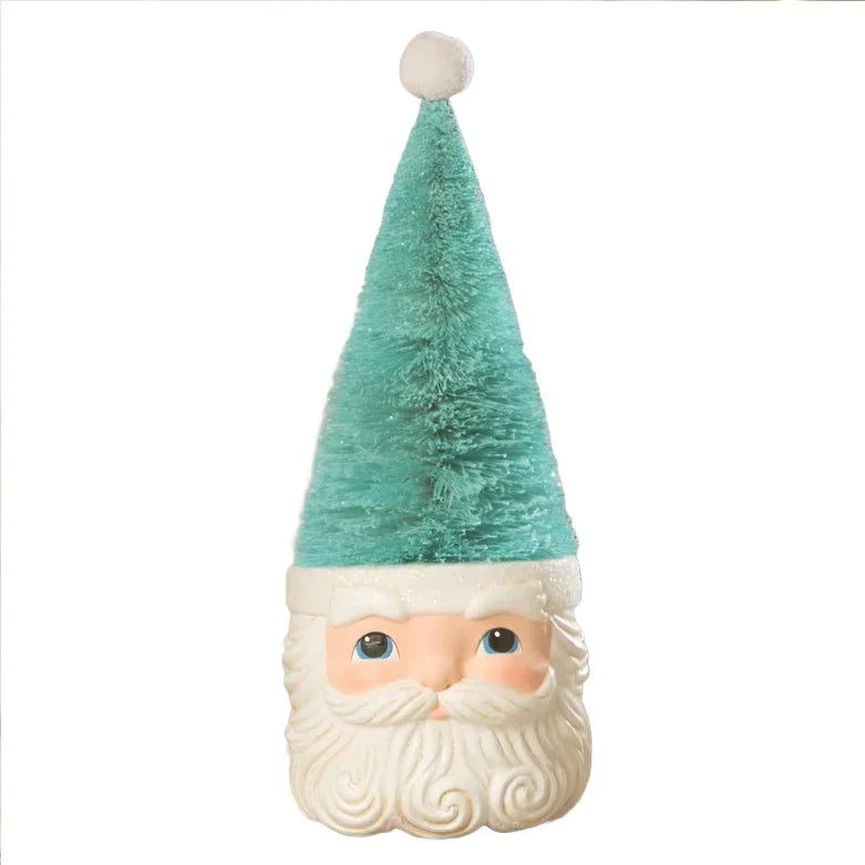 Bottle Brush Santa Blue Figure by Bethany Lowe Designs -11&amp;quot;