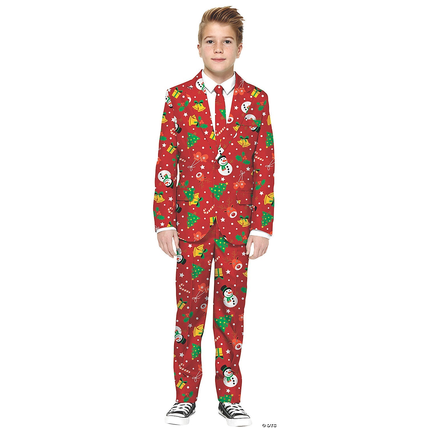 Boys Red Icon Christmas Suit - Small