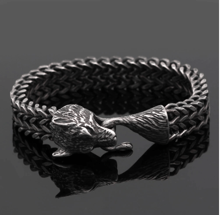 Vikings Fox Head Stainless Steel Bracelet
