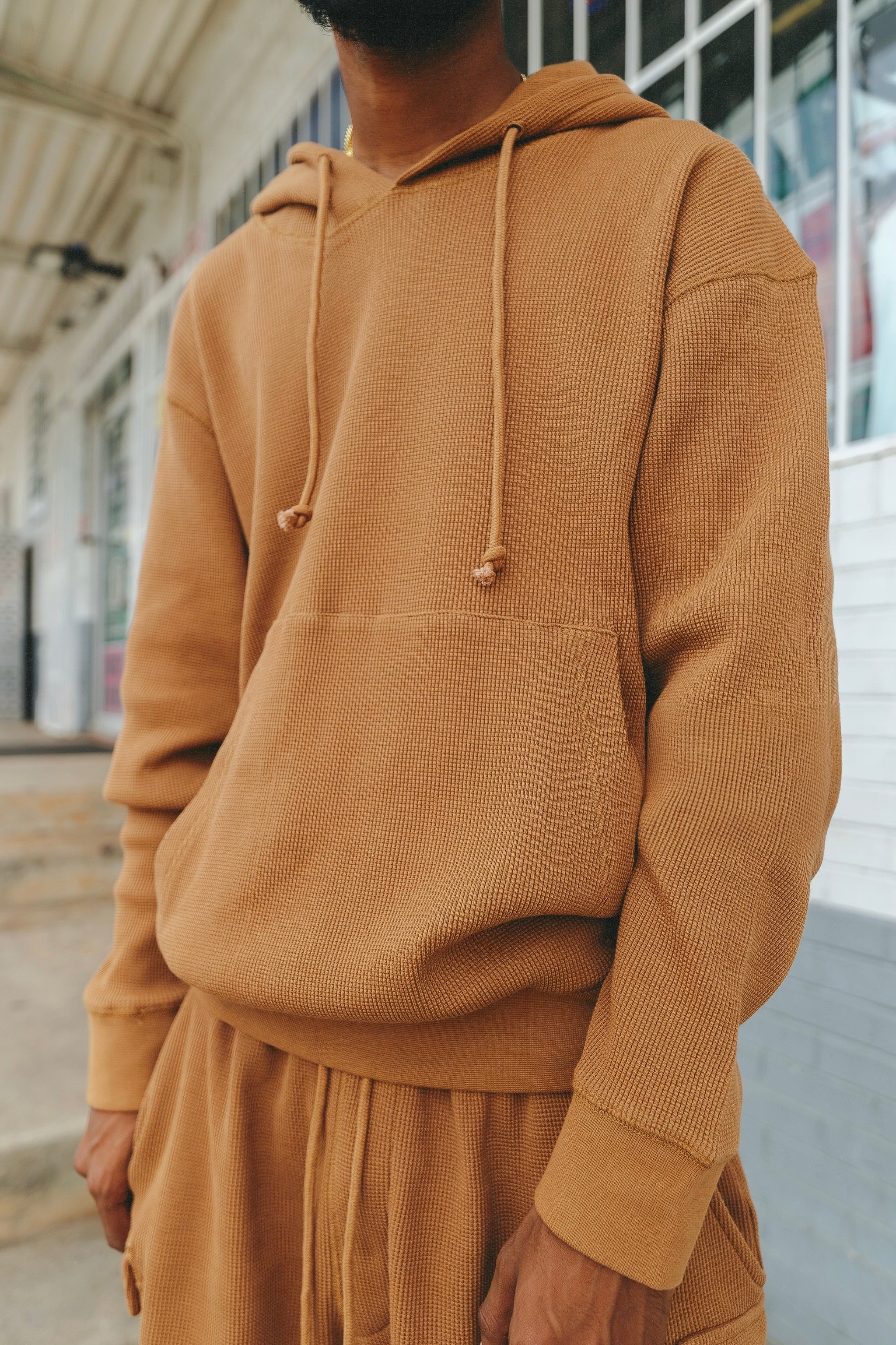 Waffle Knit Hoodie