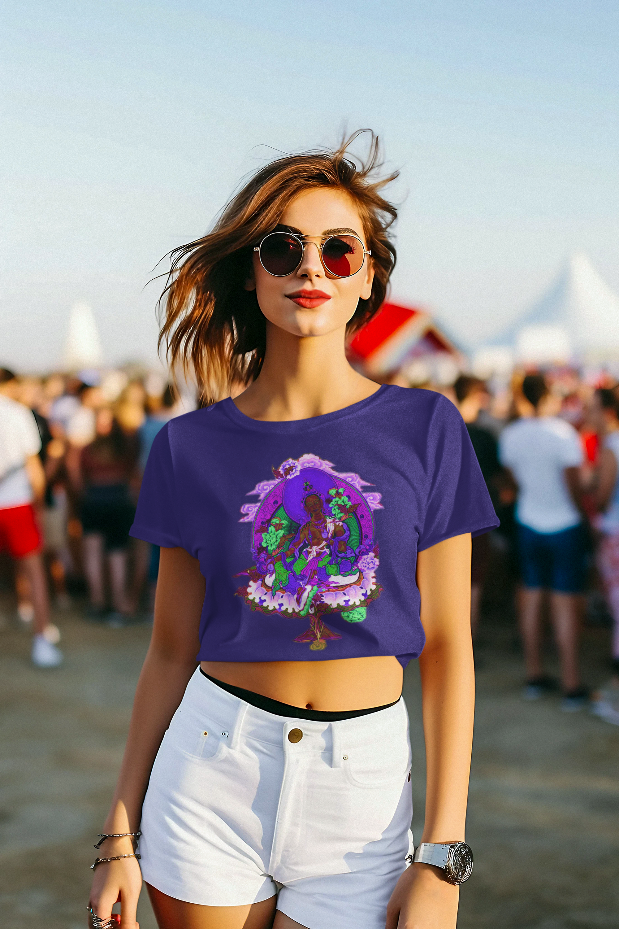 Buddha Pastel Sketch Women&amp;#39;s Cotton Tee