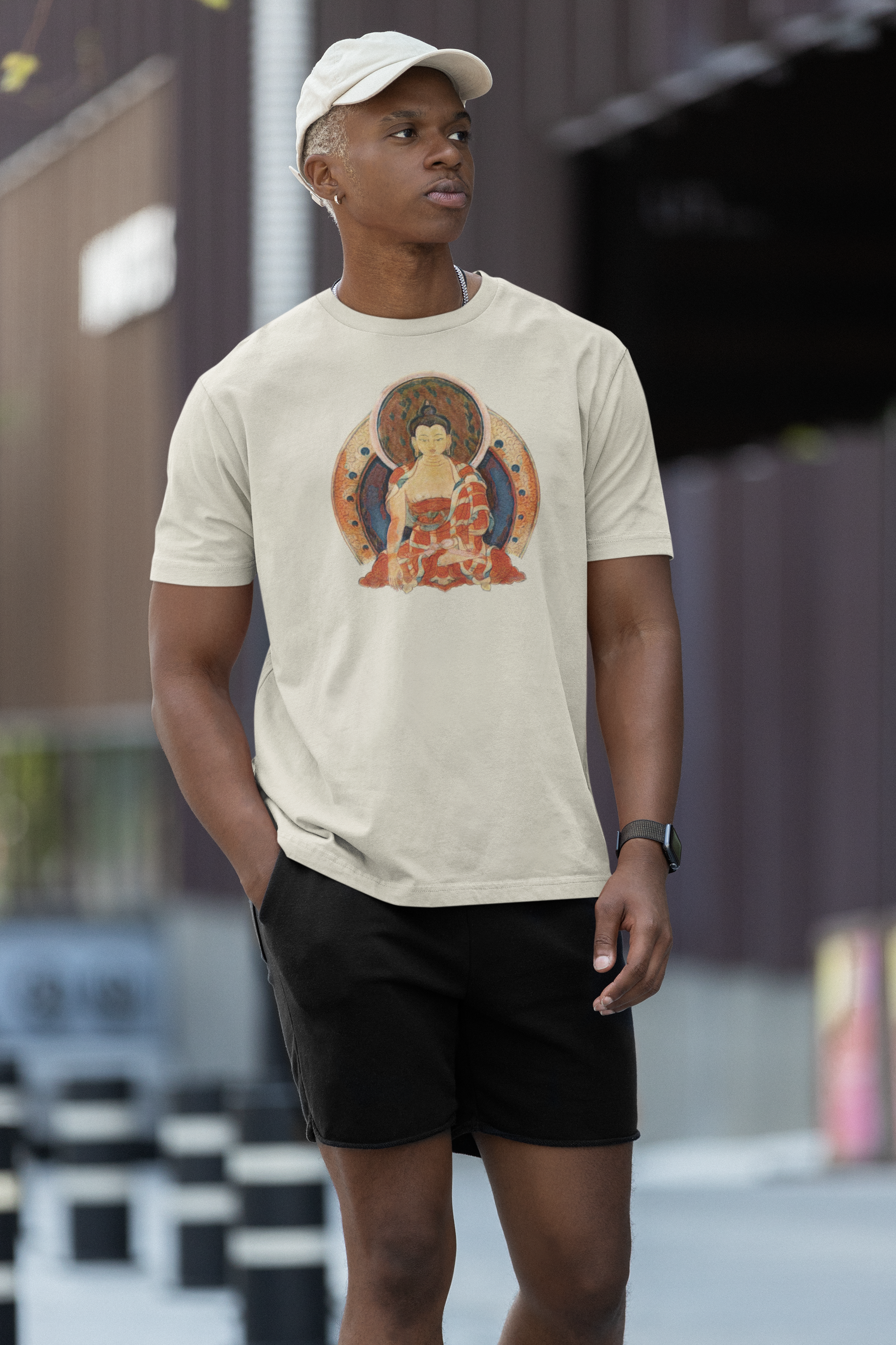 Fine Art Buddha Oil Paint Print Unisex Ultra Cotton Tee