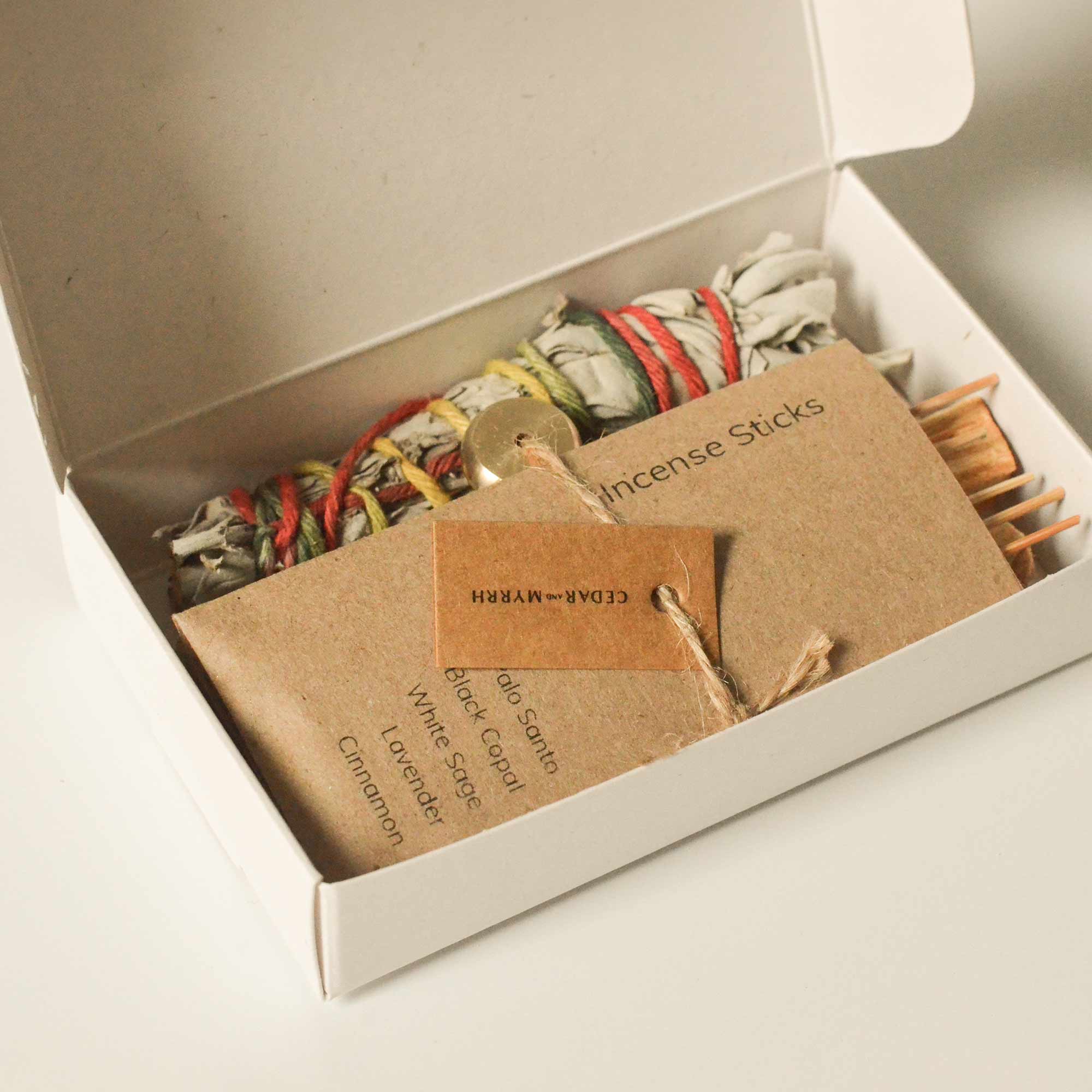 Sacred Burning Ritual Kit - Incense, Palo Santo &amp; Sage