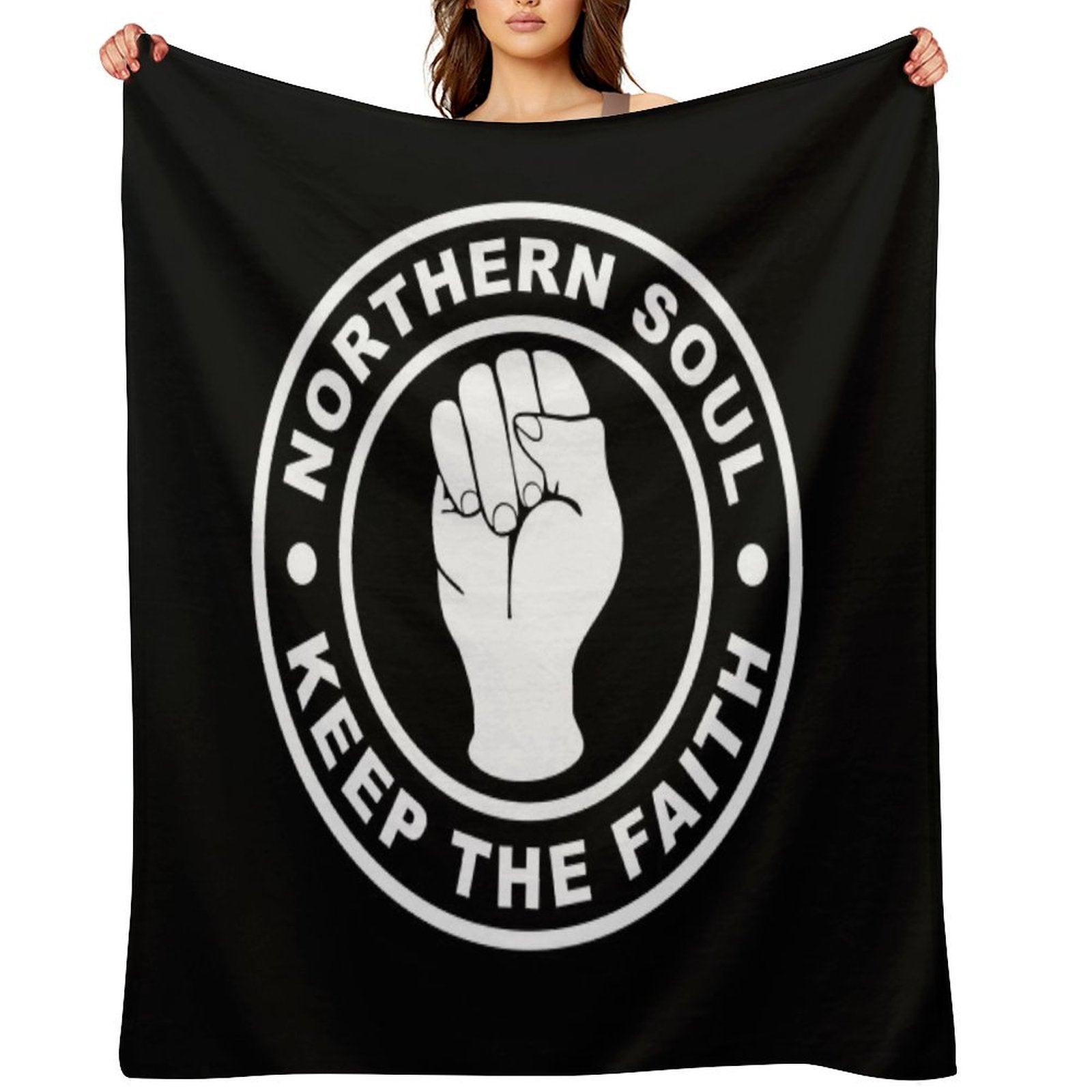 Northern Soul Keep The Faith Throw Blanket