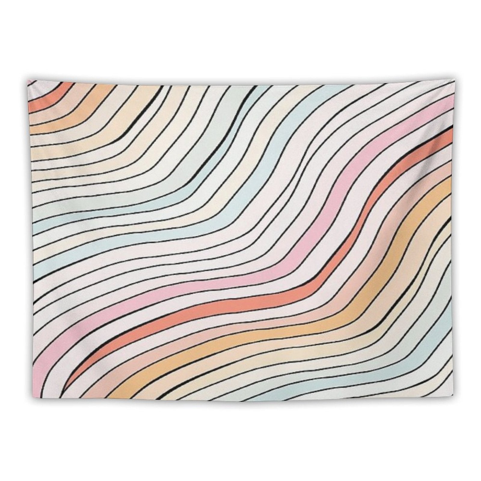 Wavy Summer Aesthetic Tapestry