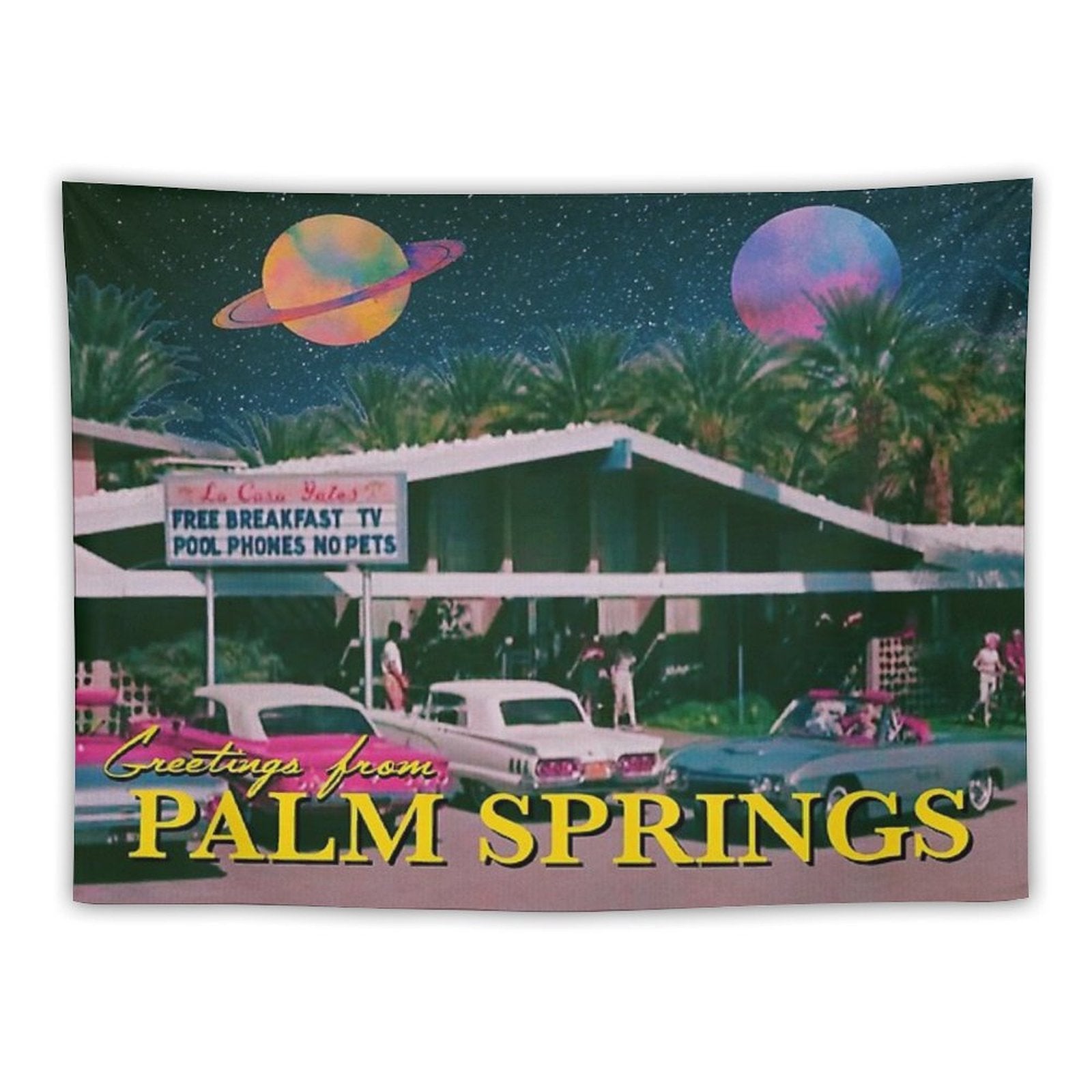 Greetings from Palm Springs Tapestry