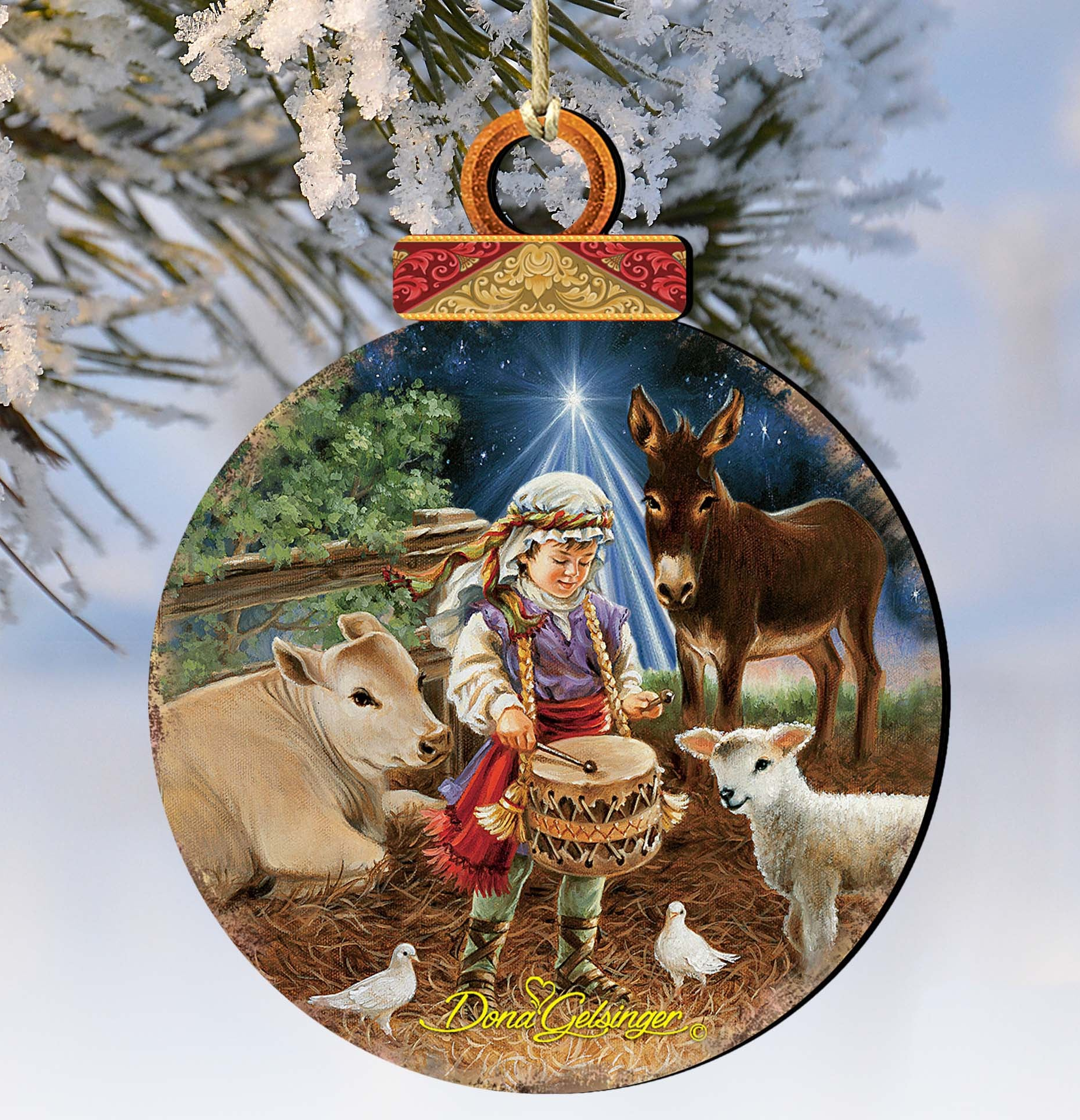 Little Drummer Boy Wooden Ornaments by Gelsinger - Nativity Holiday Decor - 8021151-9720