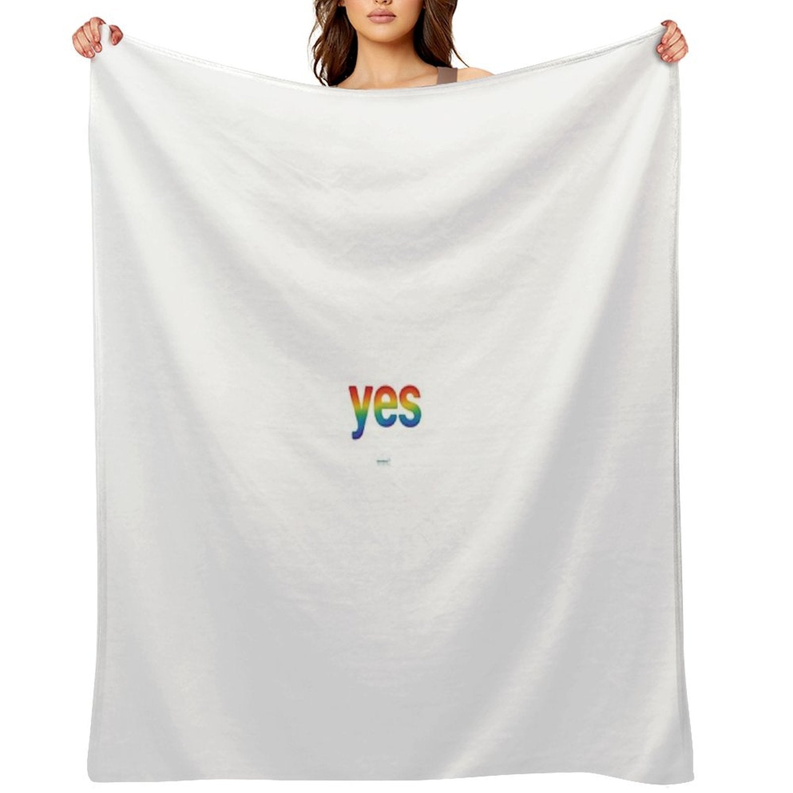 Affirmation Series Yes Throw Blanket