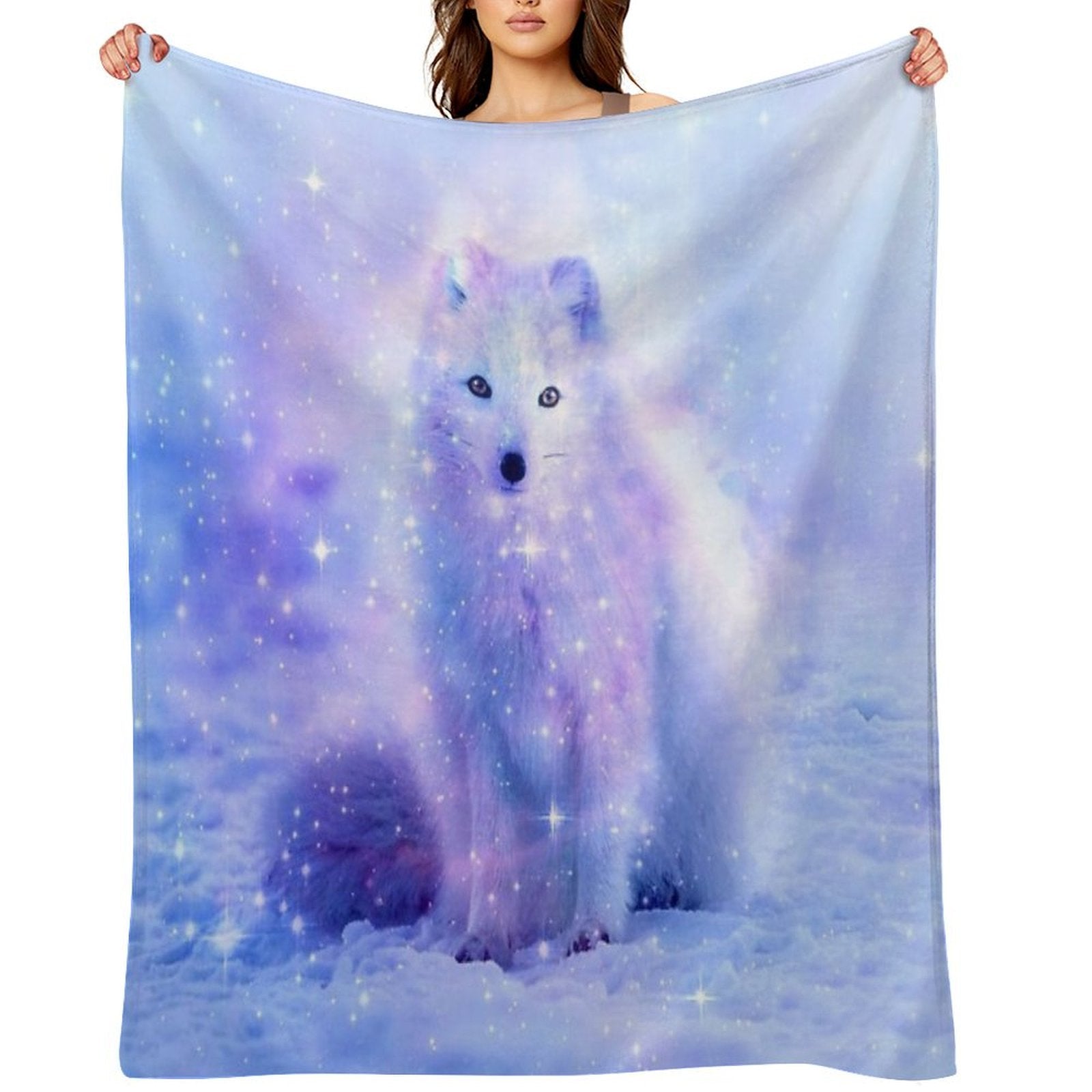 Arctic Iceland Fox Throw Blanket