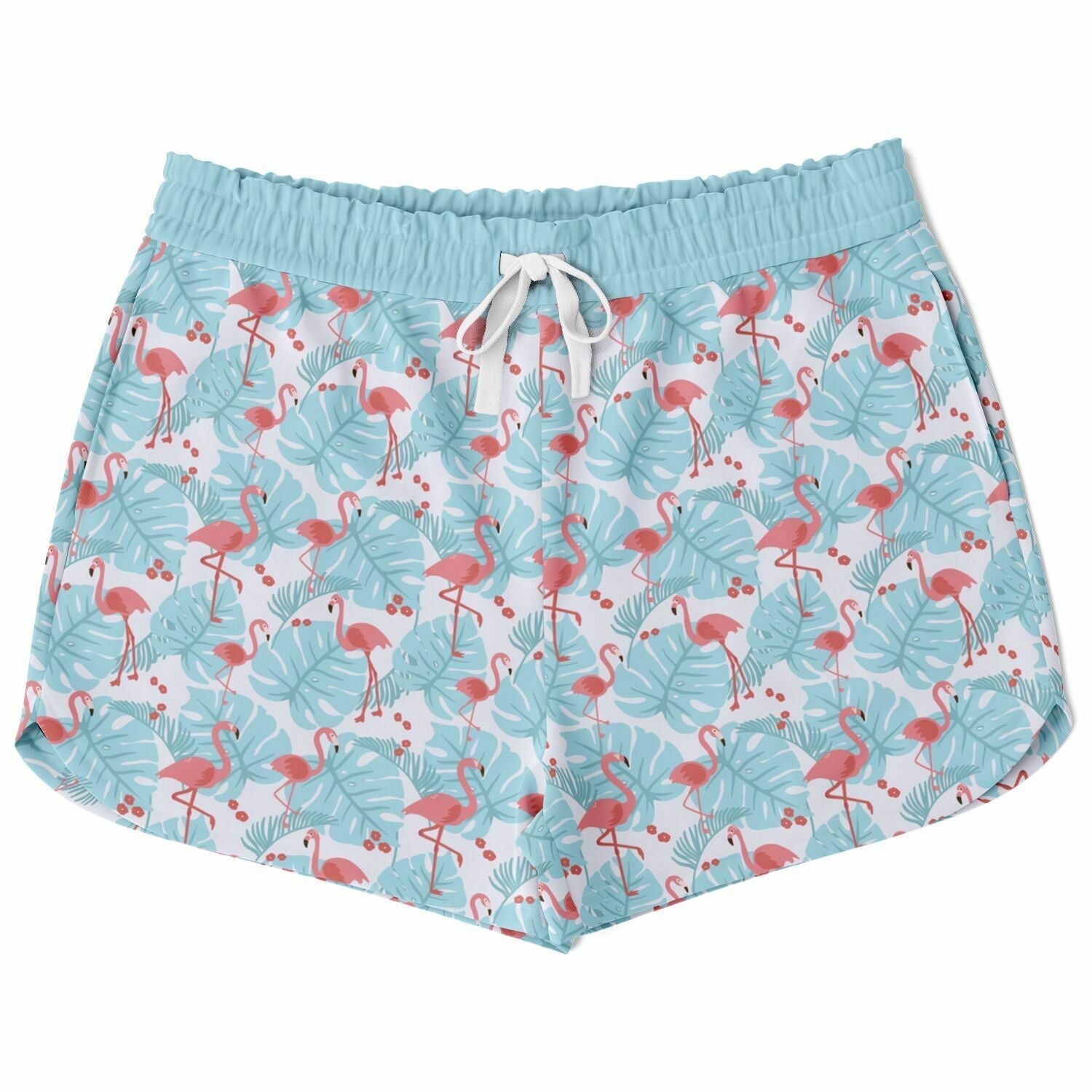 Flamingo Blue Floral Loose Shorts