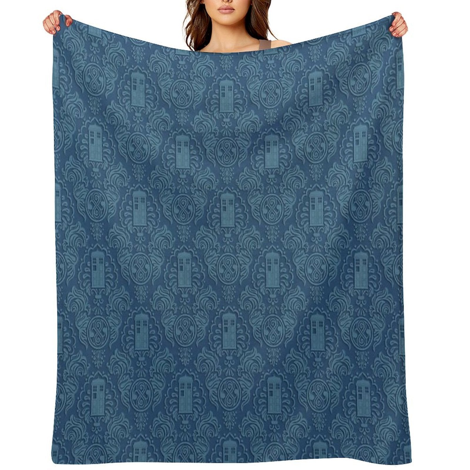 Doctor&amp;#39;s Damask Throw Blanket