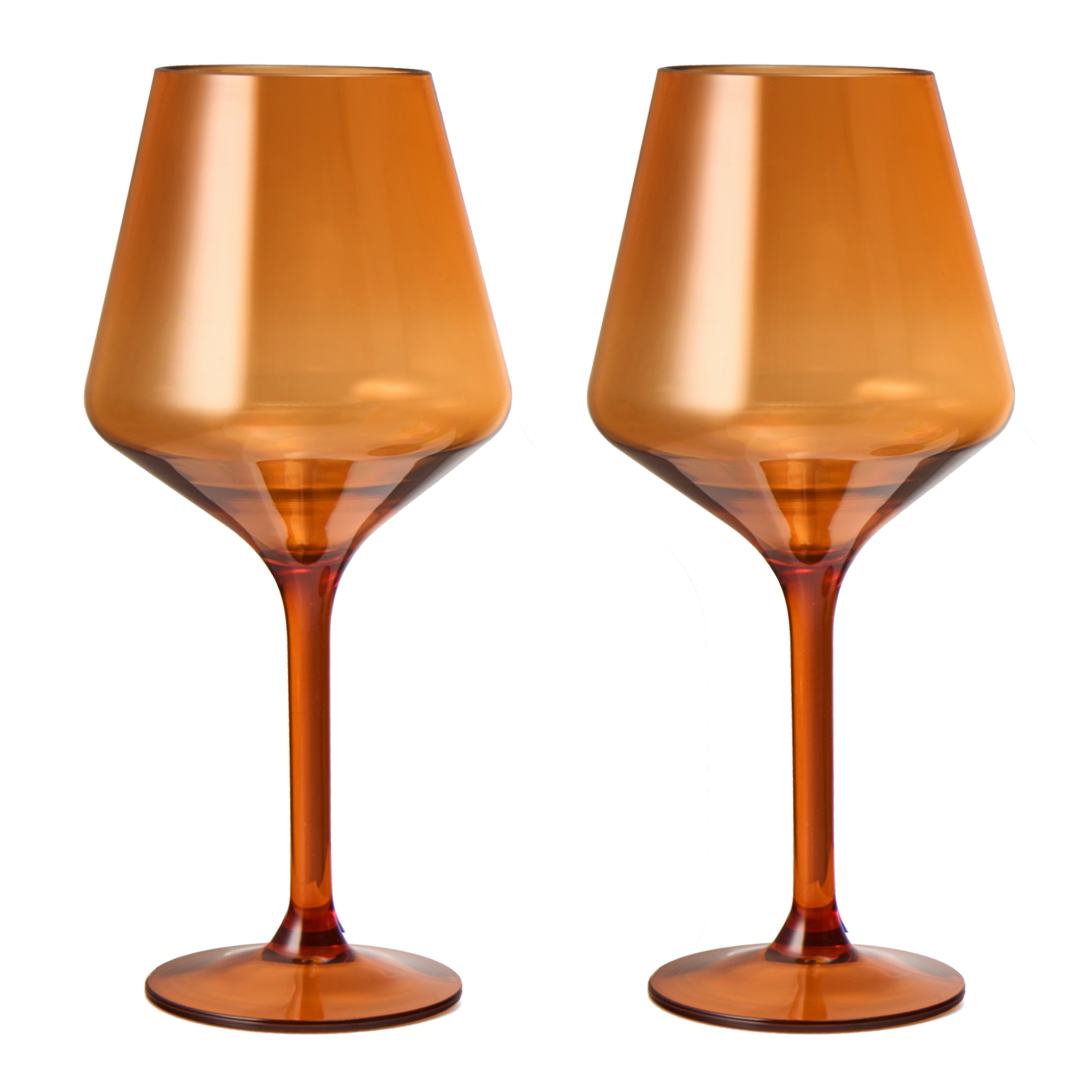 Saint Tropez Acrylic Stemmed Wine Glassware, Set of 2