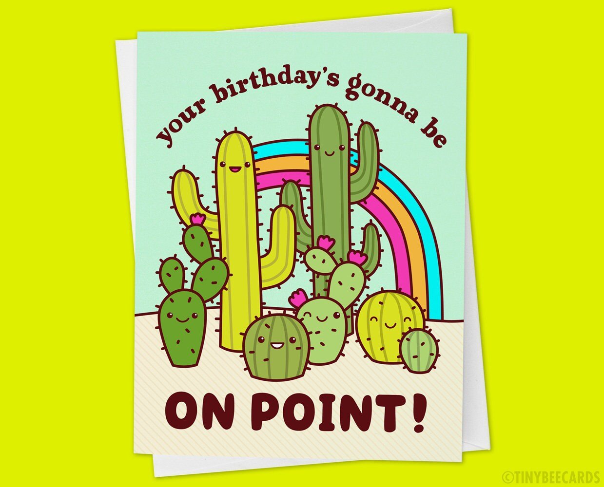 Cactus Birthday Card &amp;quot;On Point&amp;quot;
