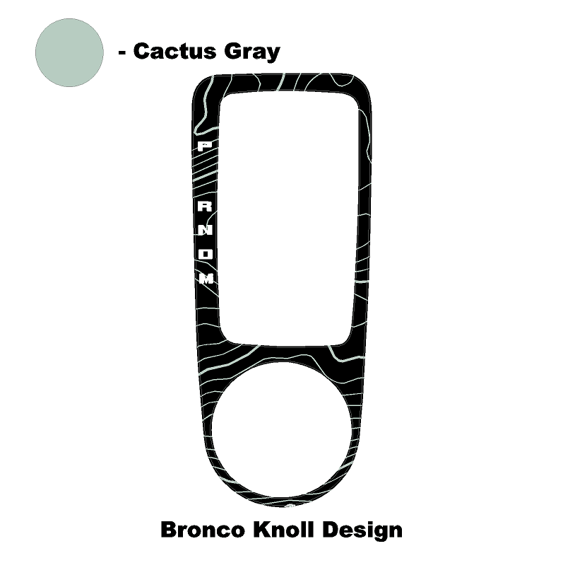 Topo Automatic Shifter Overlay (Printed Series) - 2021+ Bronco Automatic