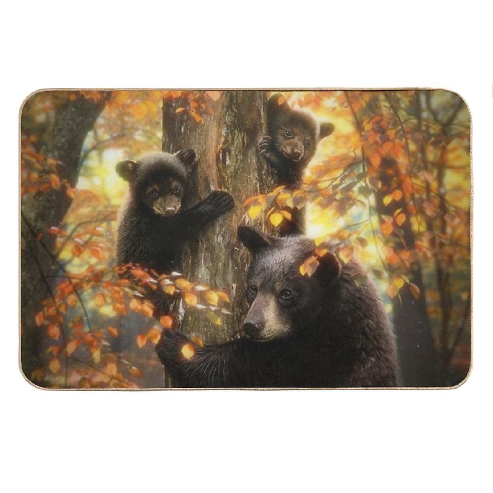 Black Bears Bath Mat