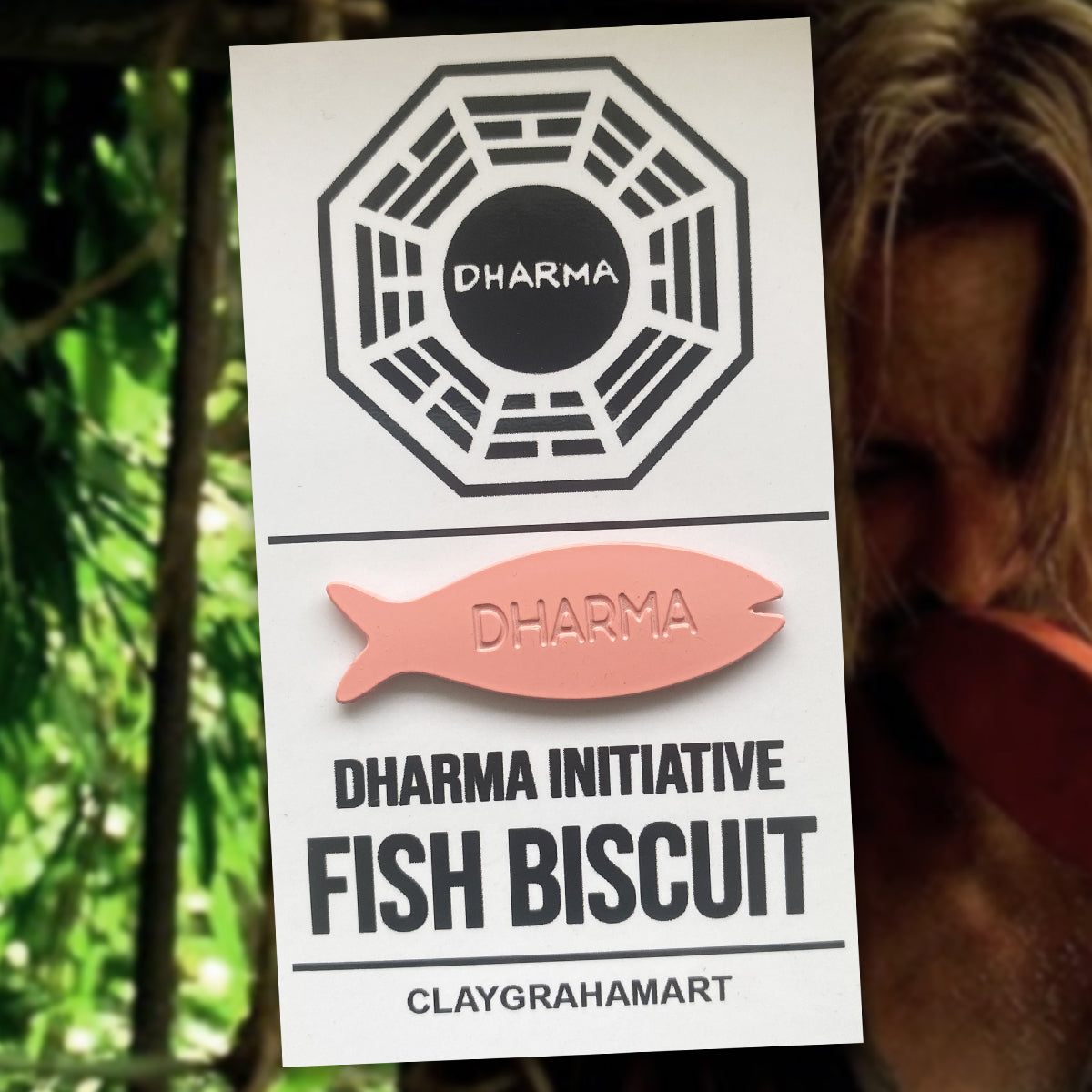 Fish Biscuit 1.5&amp;quot; Soft Enamel Pin