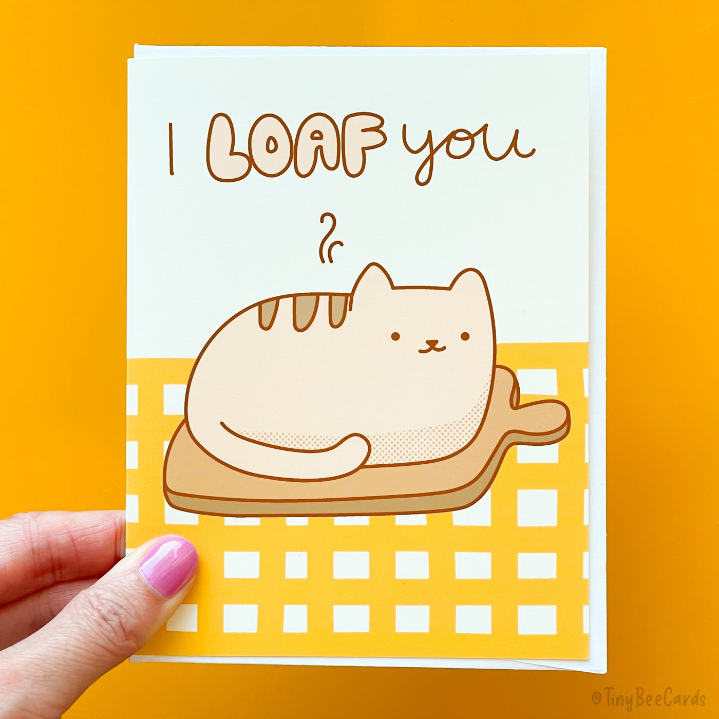 Cat Anniversary Love or Valentine Card &amp;quot;I Loaf You&amp;quot;