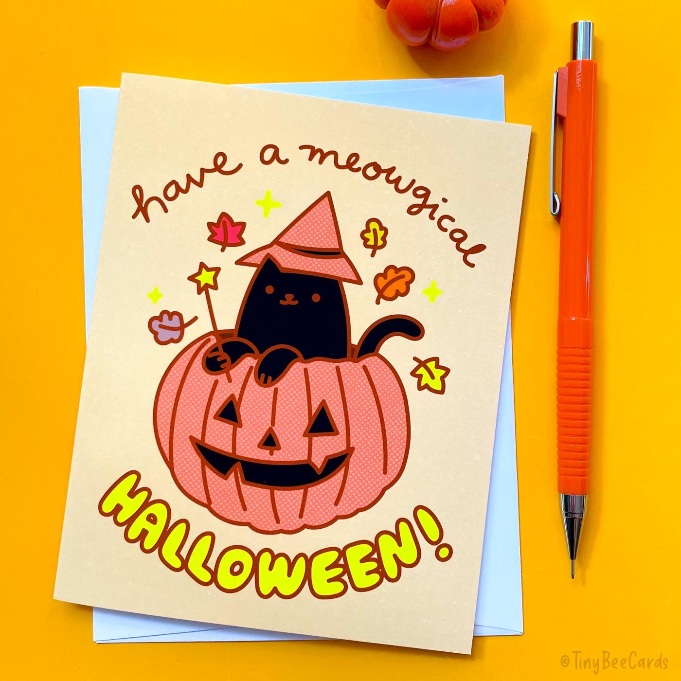 Cat Halloween Card &amp;quot;Have a Meowgical Halloween&amp;quot;