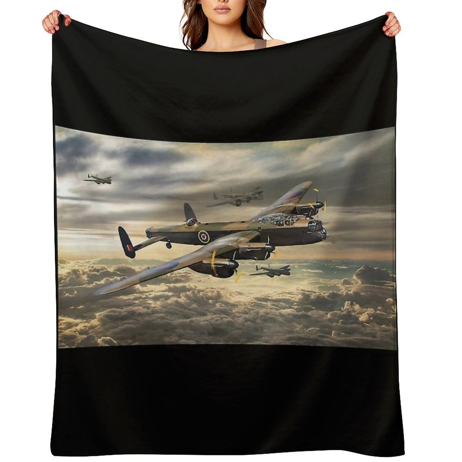 Avro Lancaster Throw Blanket