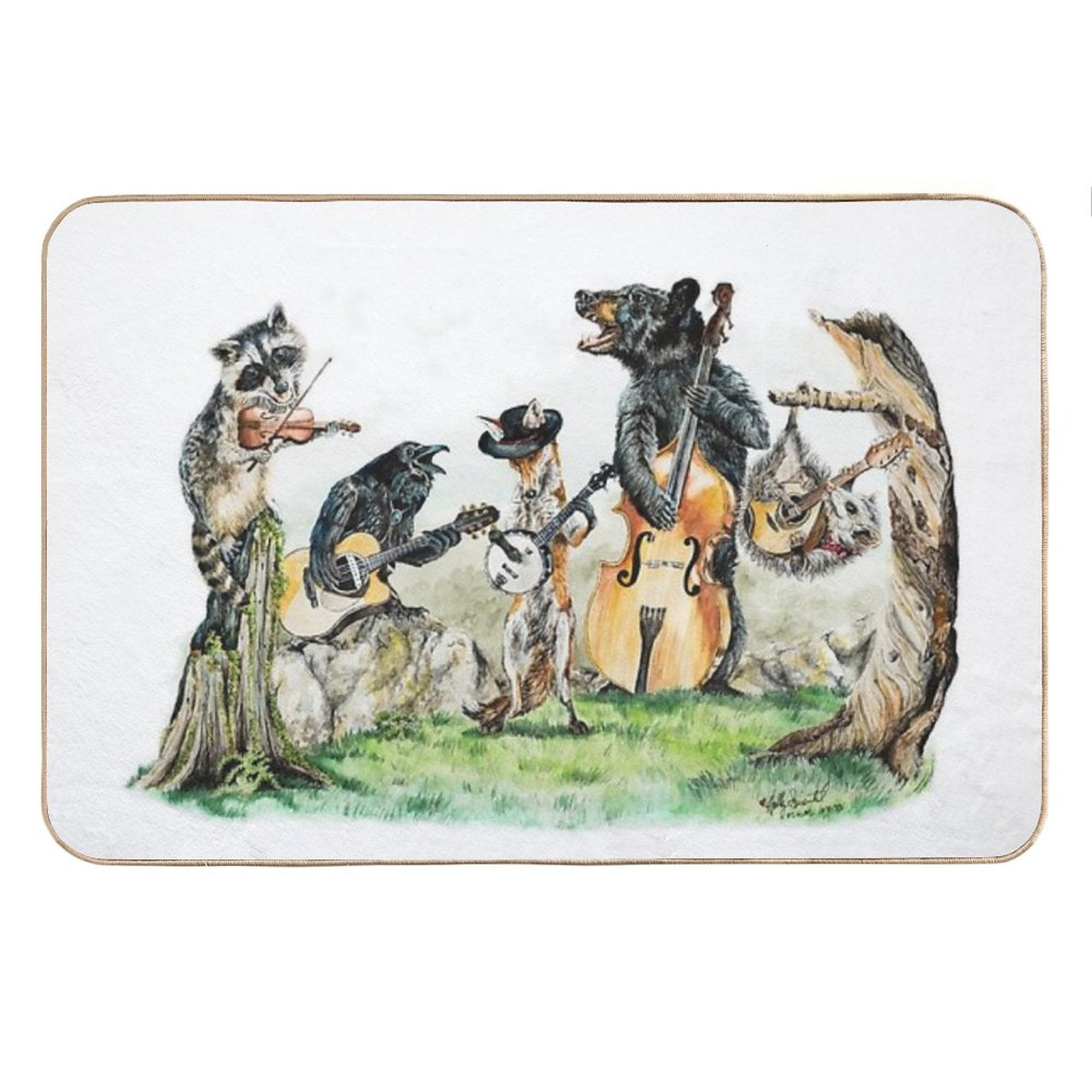 Bluegrass Gang -  Wild Animal Music Bath Mat