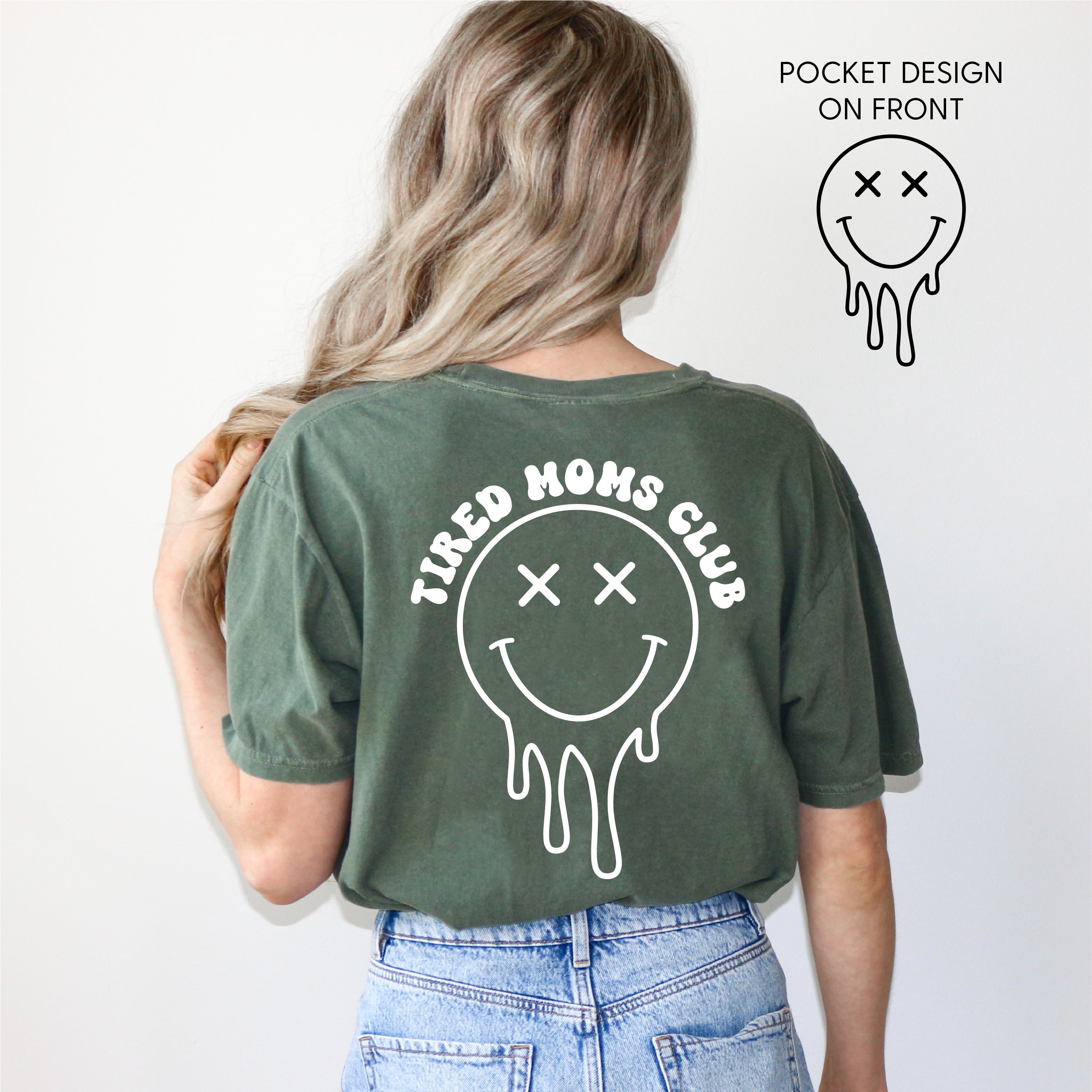 Melting Motherhood - Tired Moms Club - (w/ Melty X) - Comfort Colors Tee