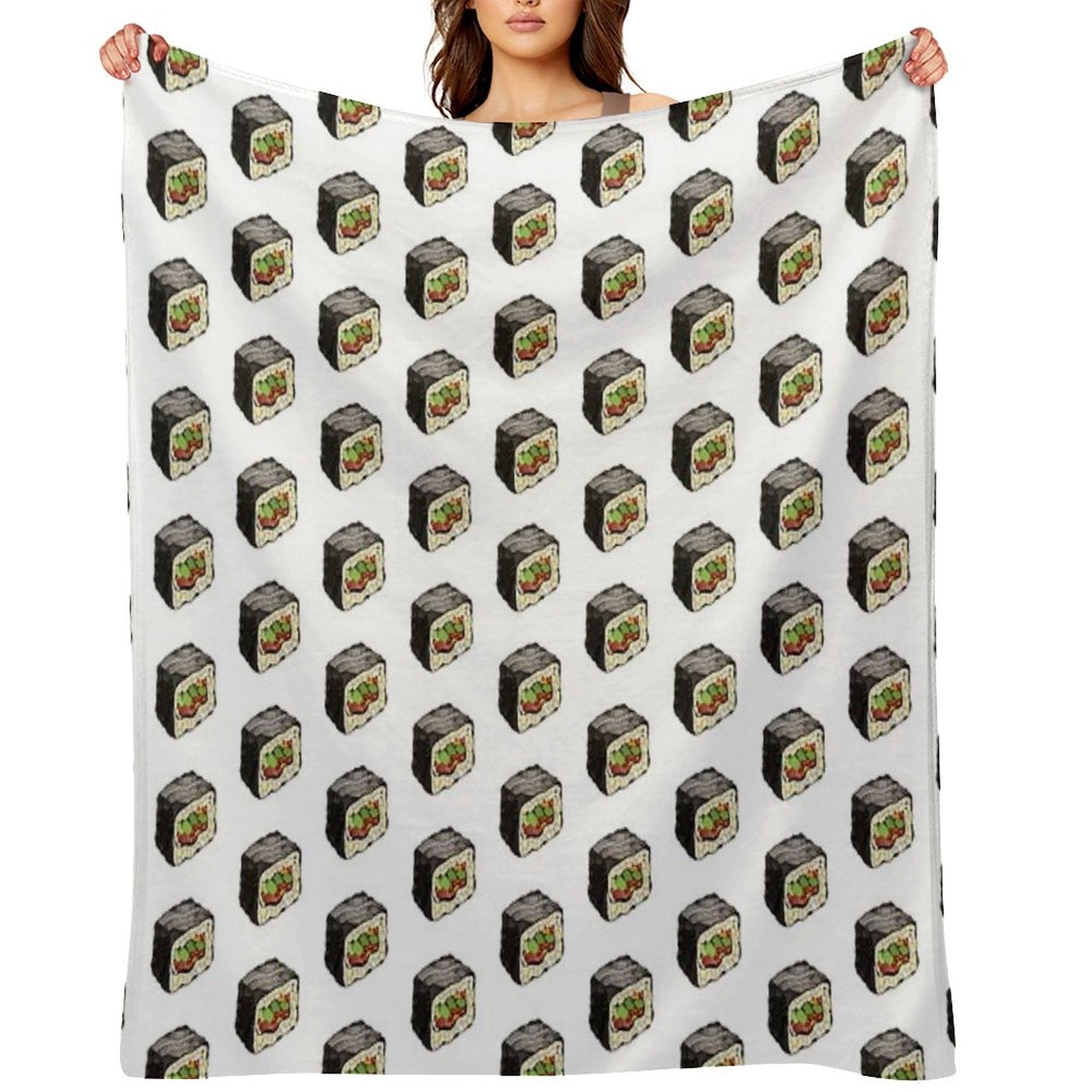 Sushi Illustration Throw Blanket