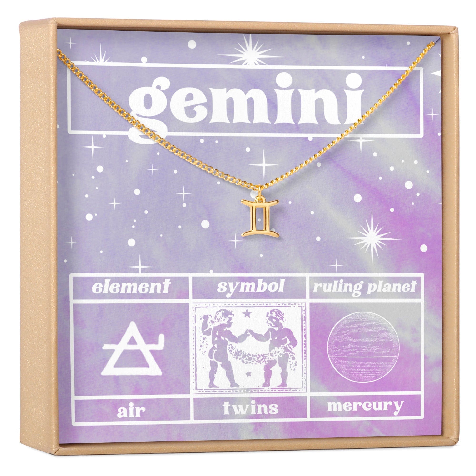 CELESTIAL GEMINI ZODIAC NECKLACE