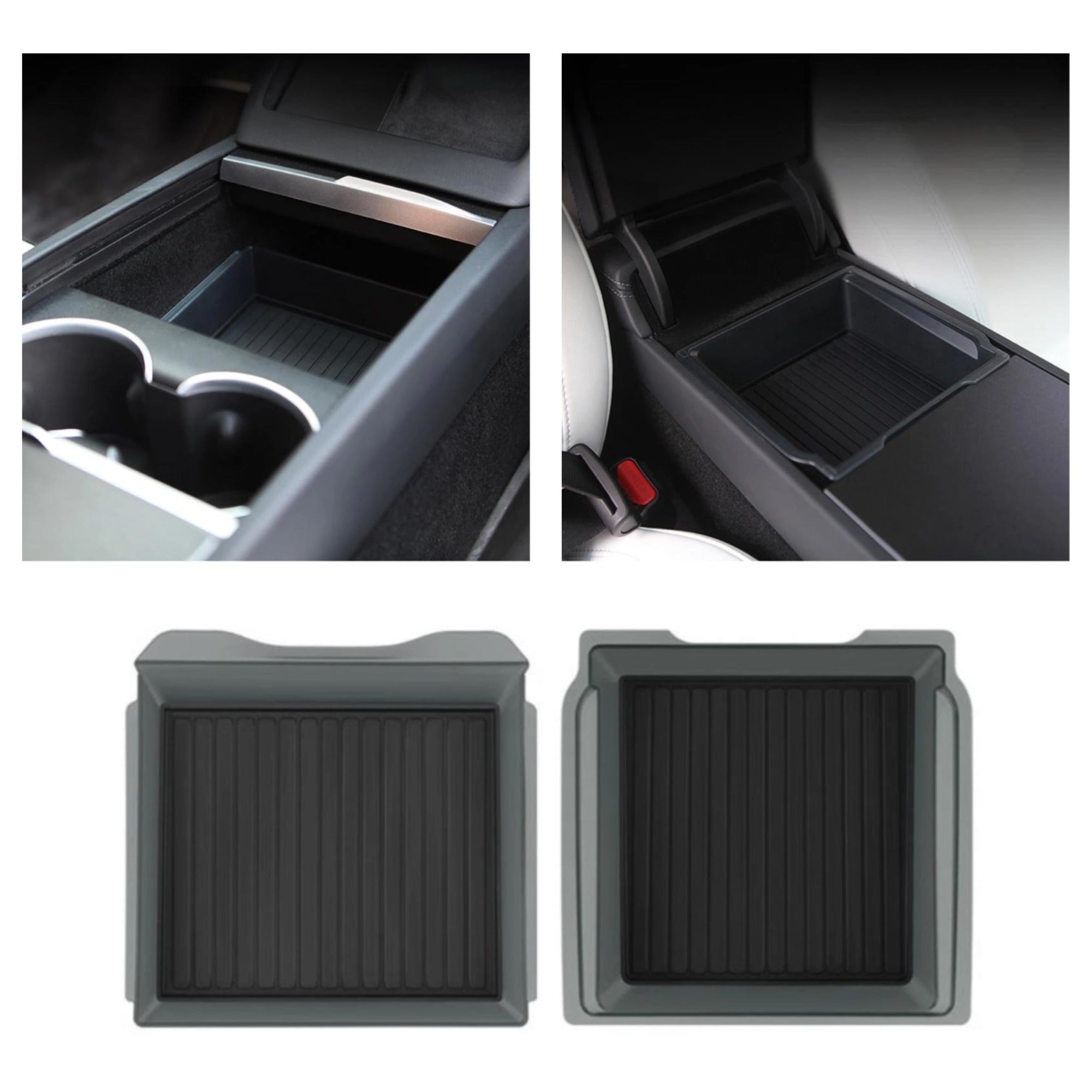 Central Console Armrest Storage Box Kits for Model Y Juniper / 3 Highland
