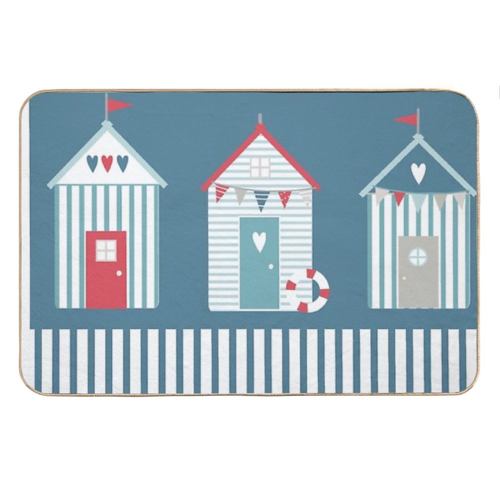 By The Sea Beach Huts Bath Mat