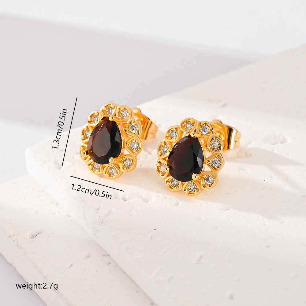 Fashion Multi-Color Zircon Earrings for Women - Stylish Accessories