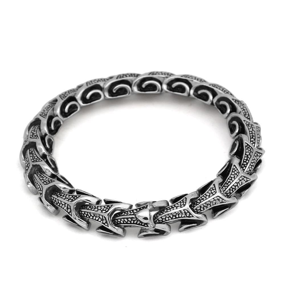 Vikings Dragons &amp;amp; Serpents Stainless Steel Bracelet