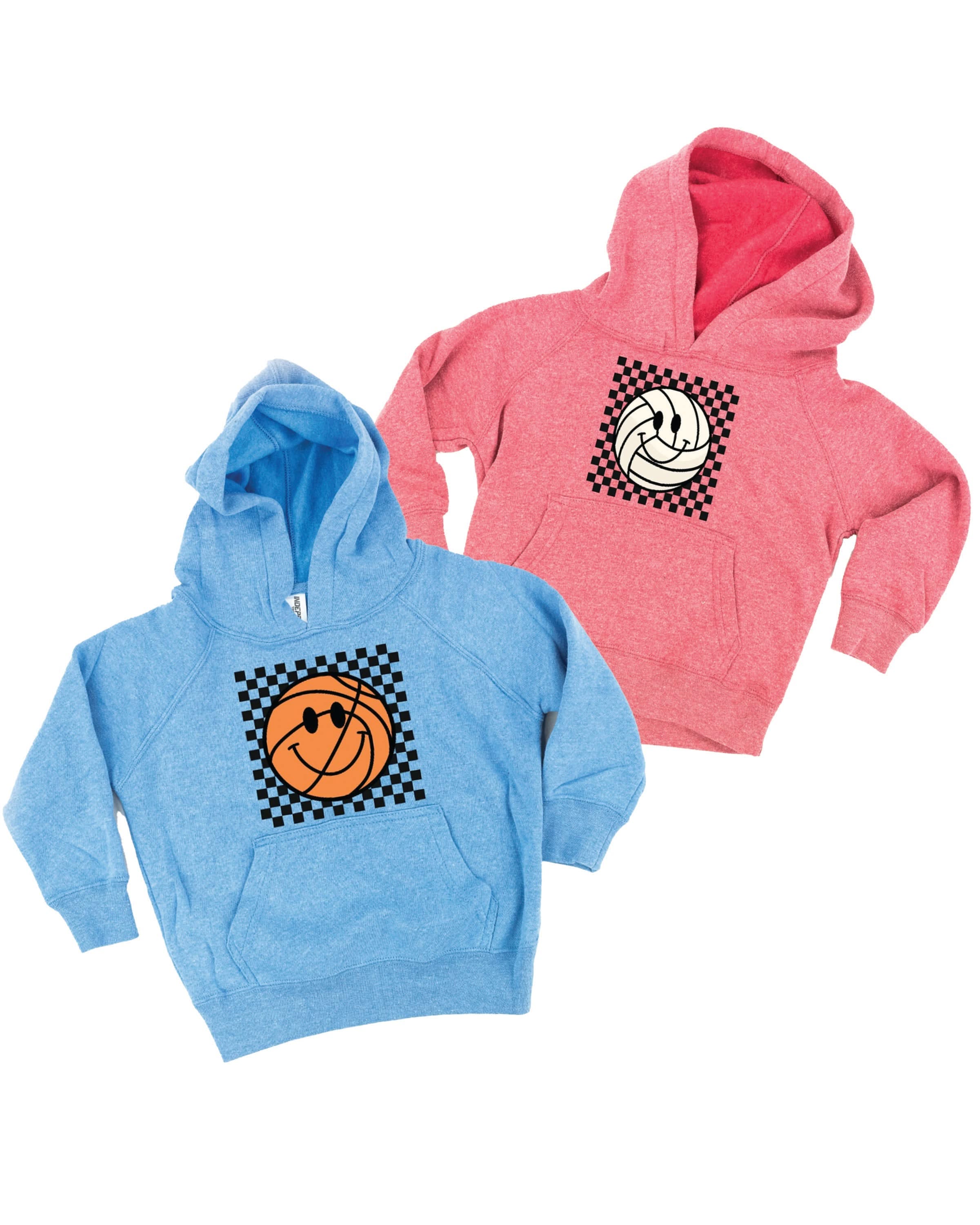 Checkers Smiley - (Choose Your Sports Ball) - Child Hoodie