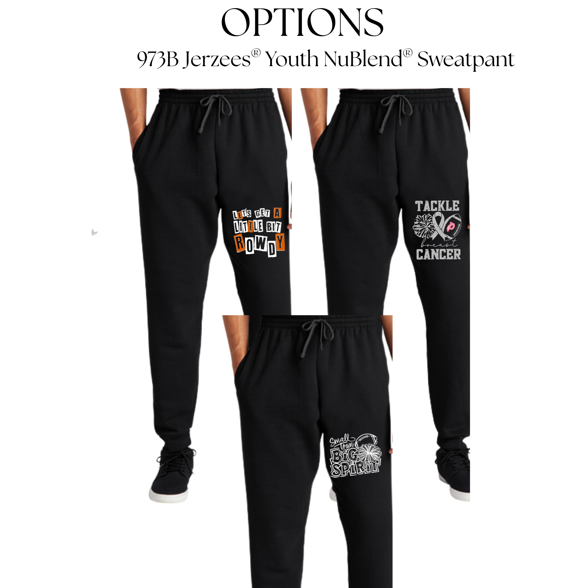 Youth Cheer Sweat Pants 973B Jerzees® Youth NuBlend® Sweatpant