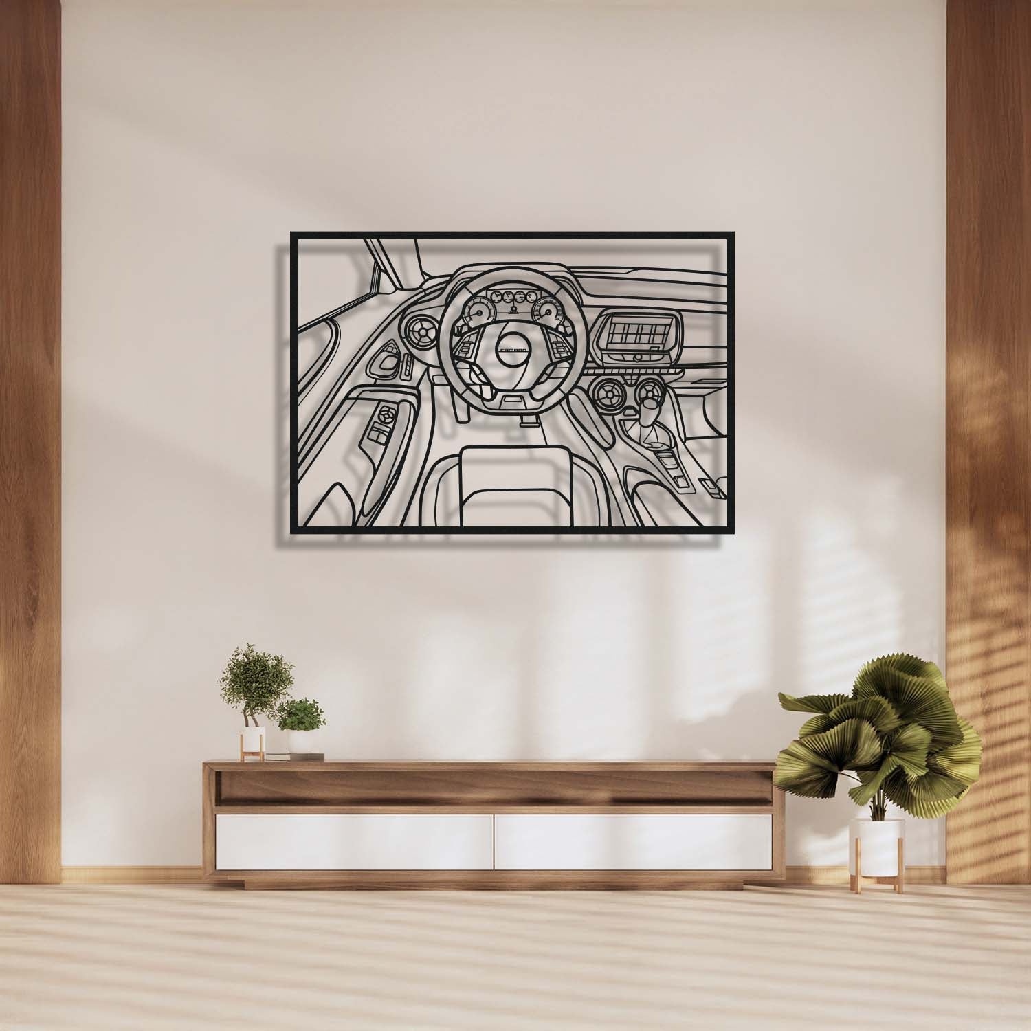 Camaro Driver&amp;#39;s Cockpit Metal Frame Wall Art - MT1466