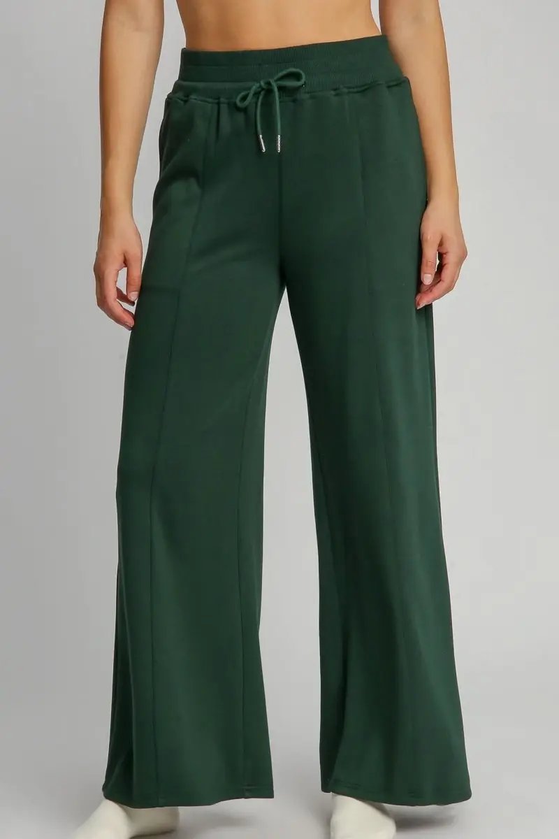 Trendsi Drawstring Wide Leg Pants Women&amp;#39;s Casual Trousers with Pockets, Opaque