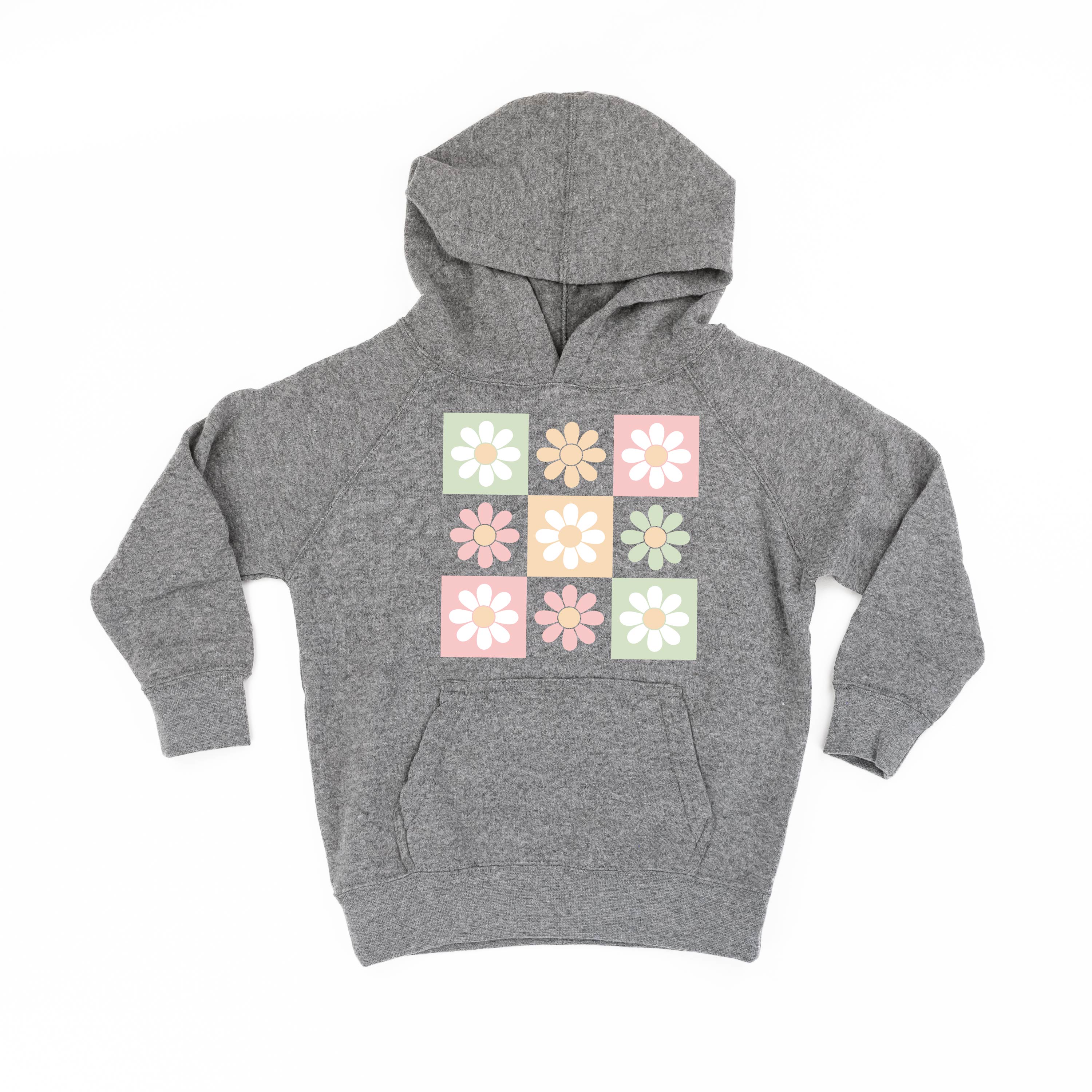 3x3 Checker Board Flowers - Child HOODIE