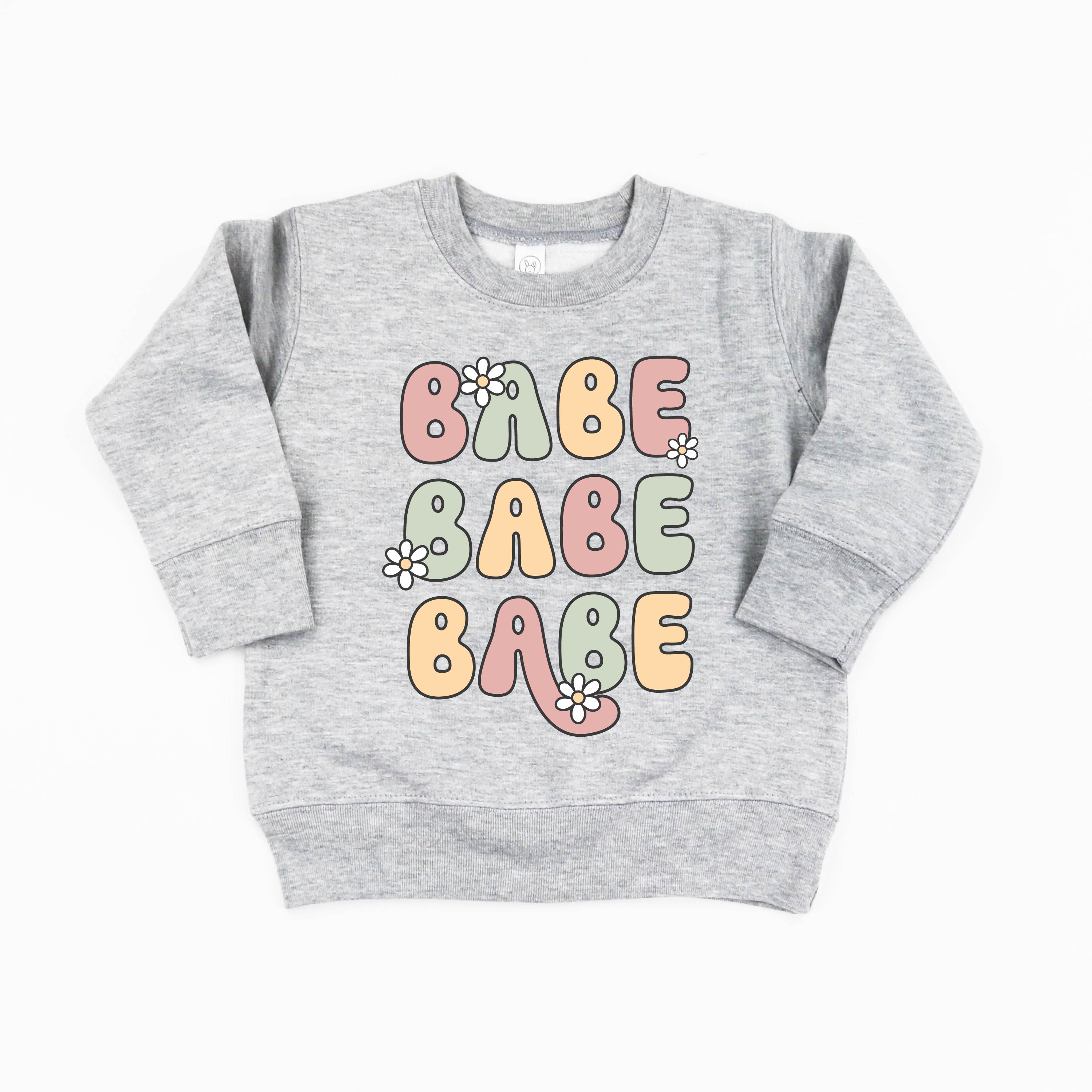 BABE x3 with Daisies - Child Sweater